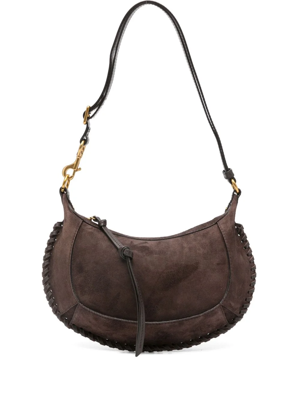 Oskan topstitch suede shoulder bag - 1