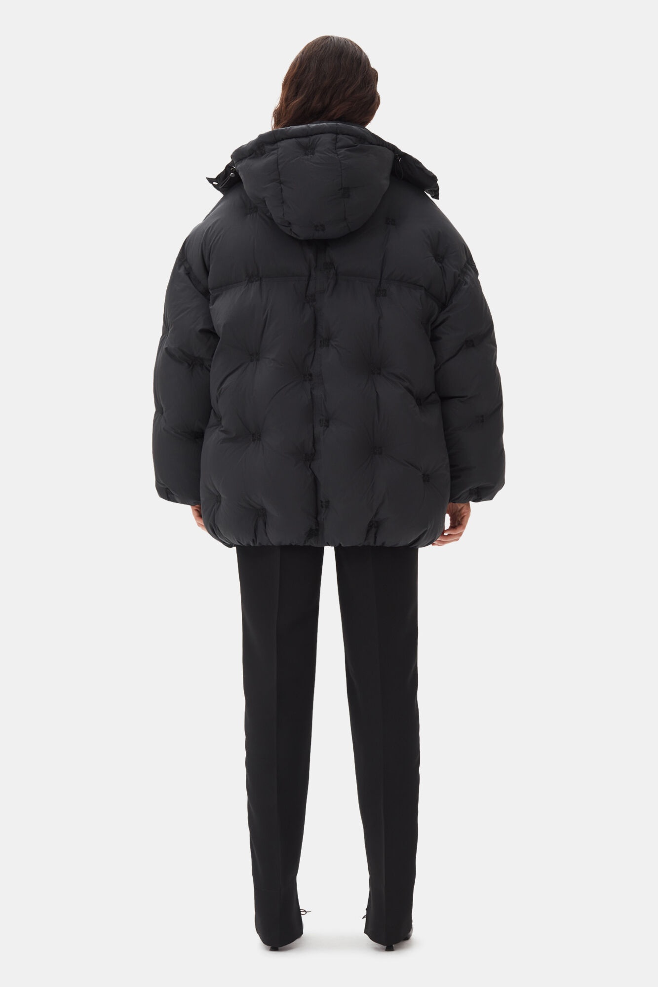 BLACK MIDI TECH PUFFER JACKET - 5
