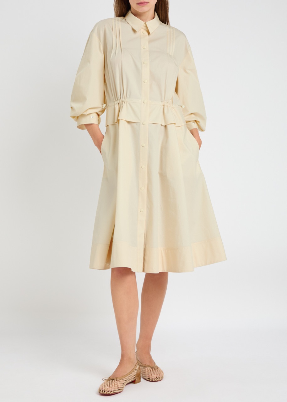 Moncler Cotton-poplin Midi Shirt Dress - 4