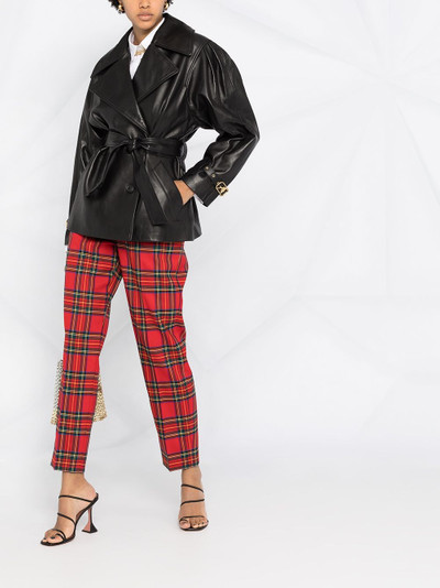 Balmain check-print trousers outlook