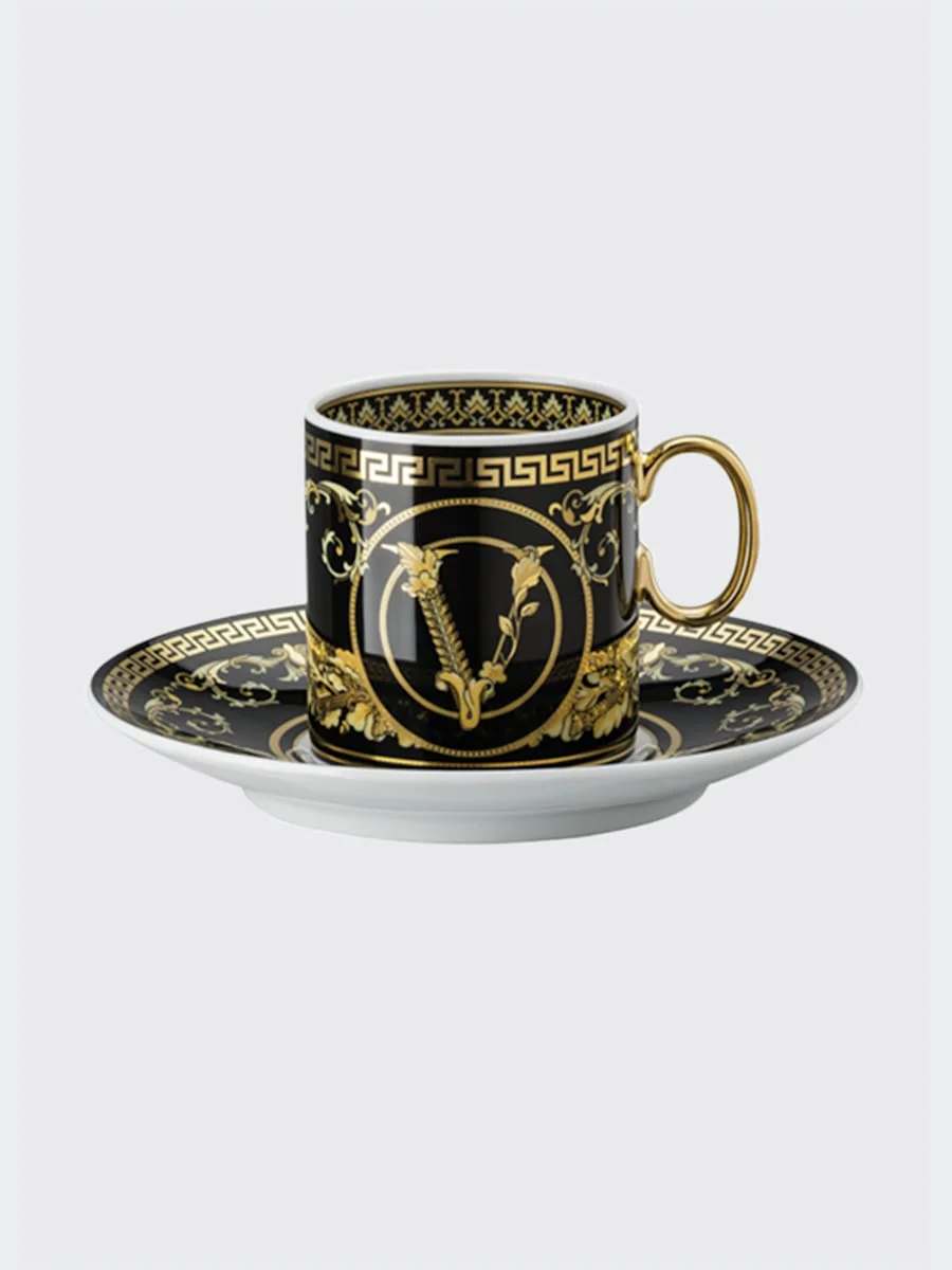 Virtus Gala Black AD Cup & Saucer - 1