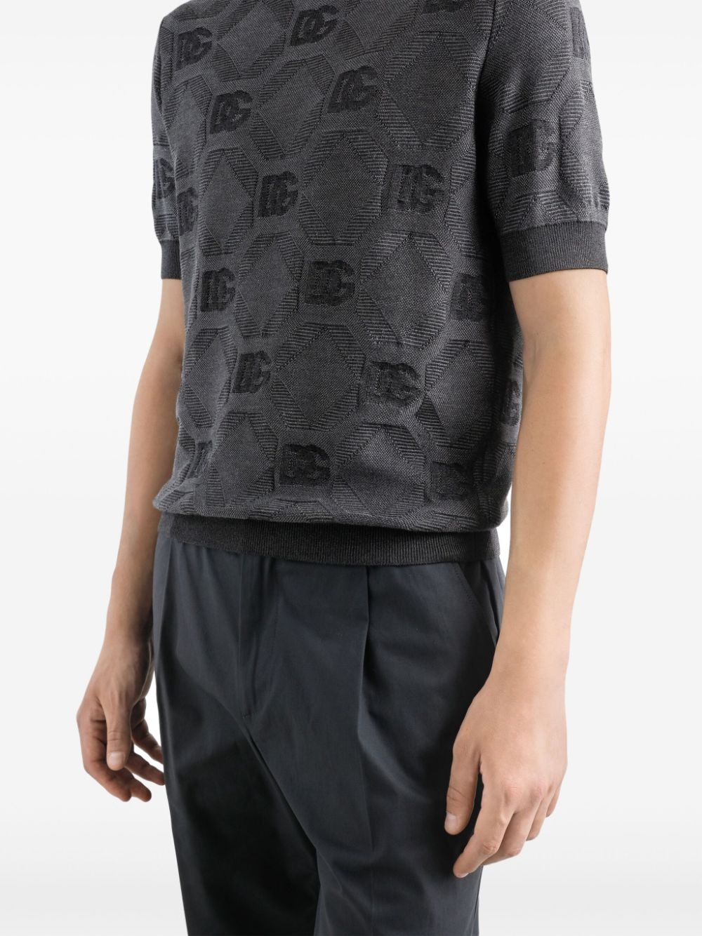 logo-jacquard T-shirt - 5