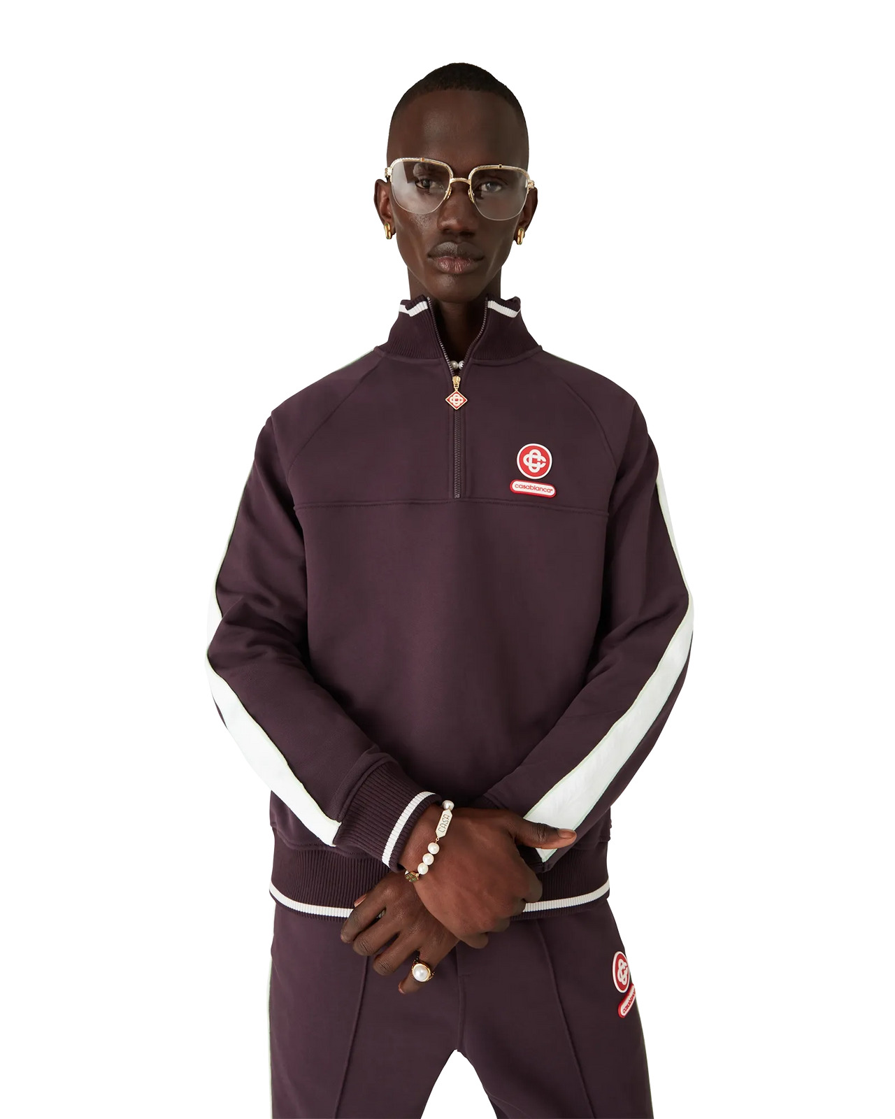 Quarter Zip Laurel Sweatshirt | Casablanca Paris - 3