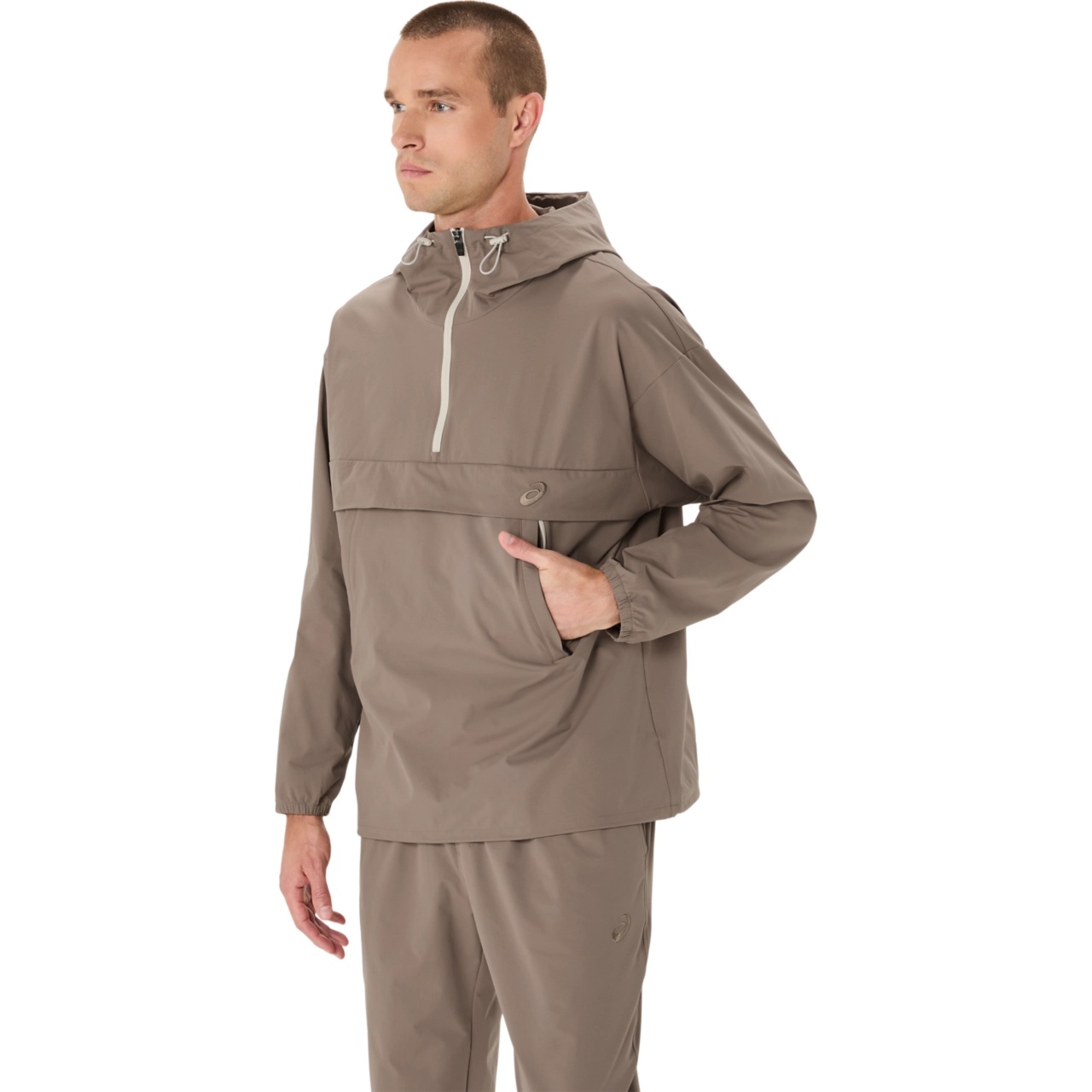 DOUBLE WEAVE RELAXED PULL OVER JACKET - 3