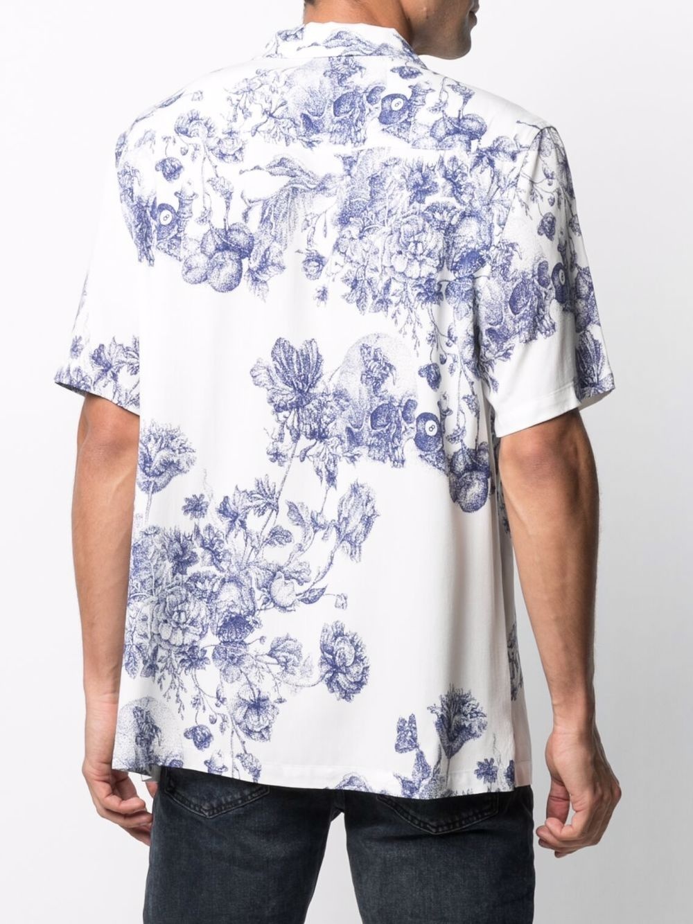 floral-print short-sleeved shirt - 4