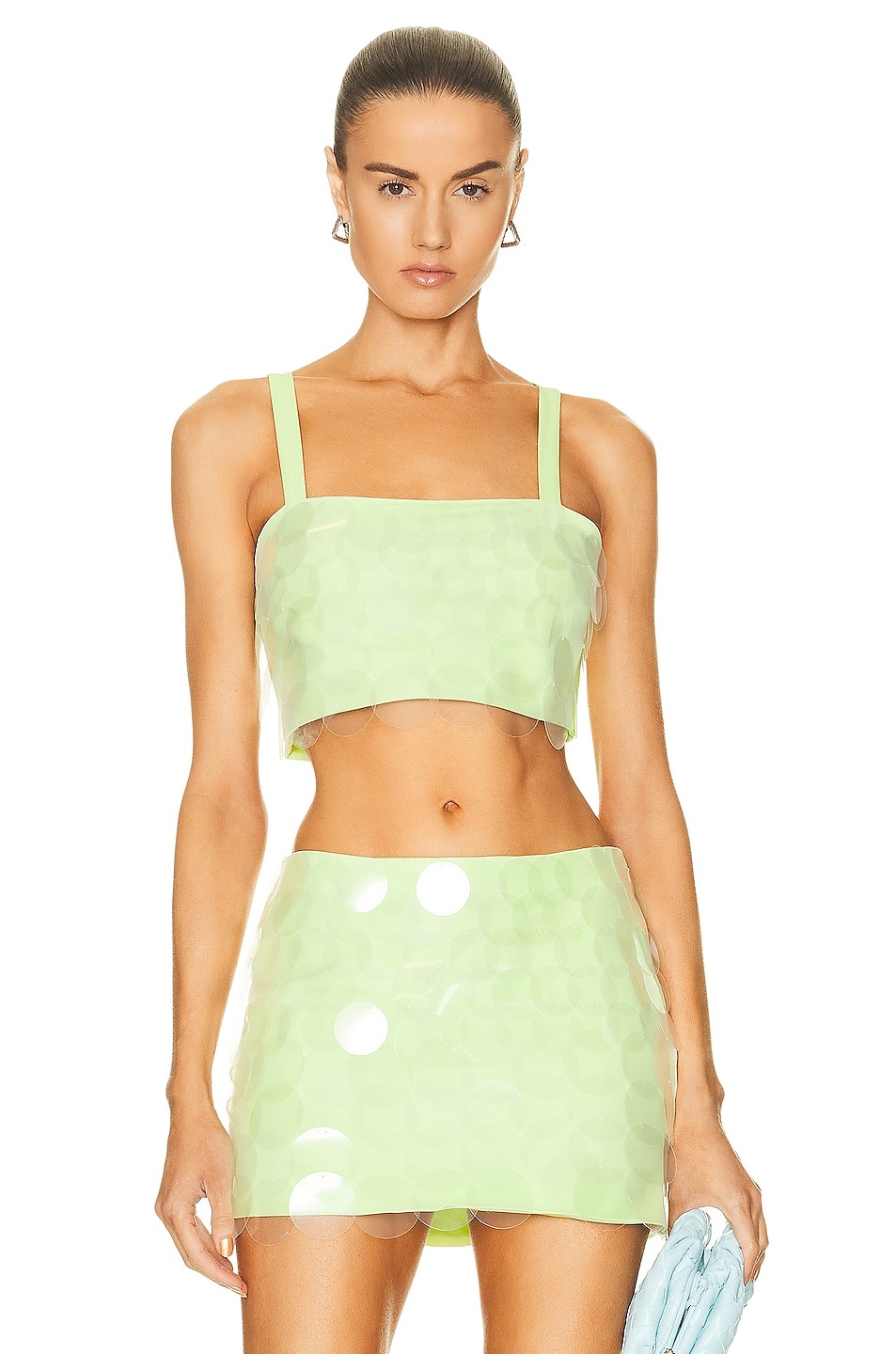 Bexley Transparent Sequin Crop Top - 1