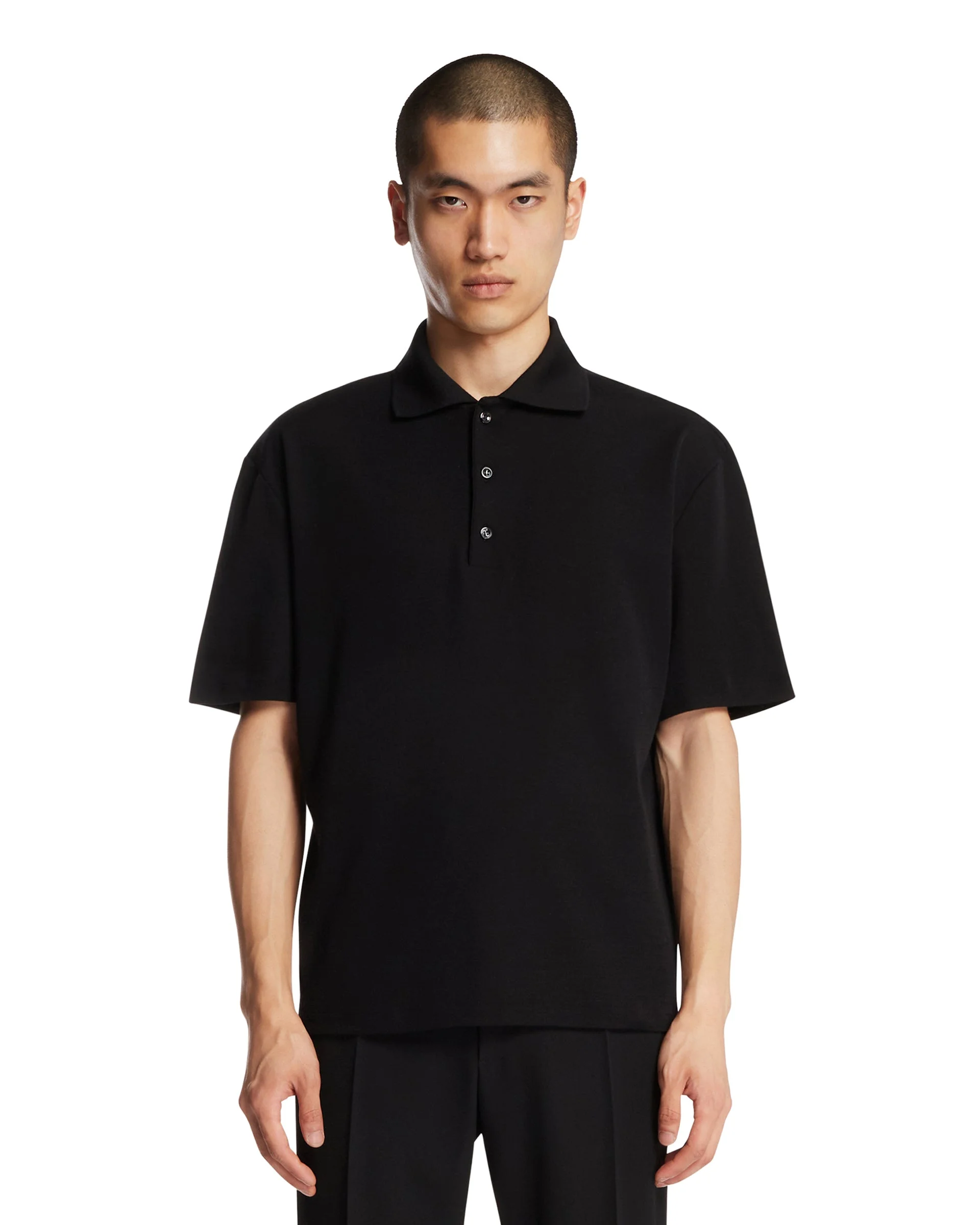 Black Cashmere Polo - 1