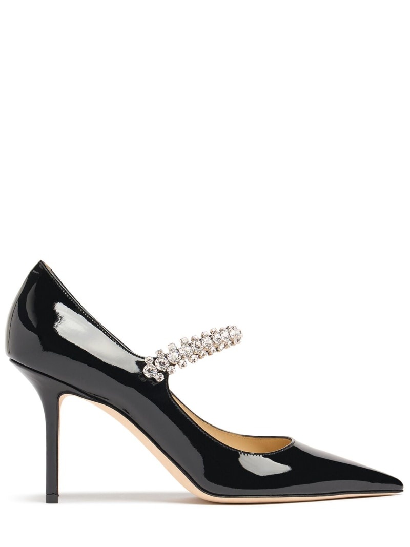 85mm Bling patent leather pumps - 1