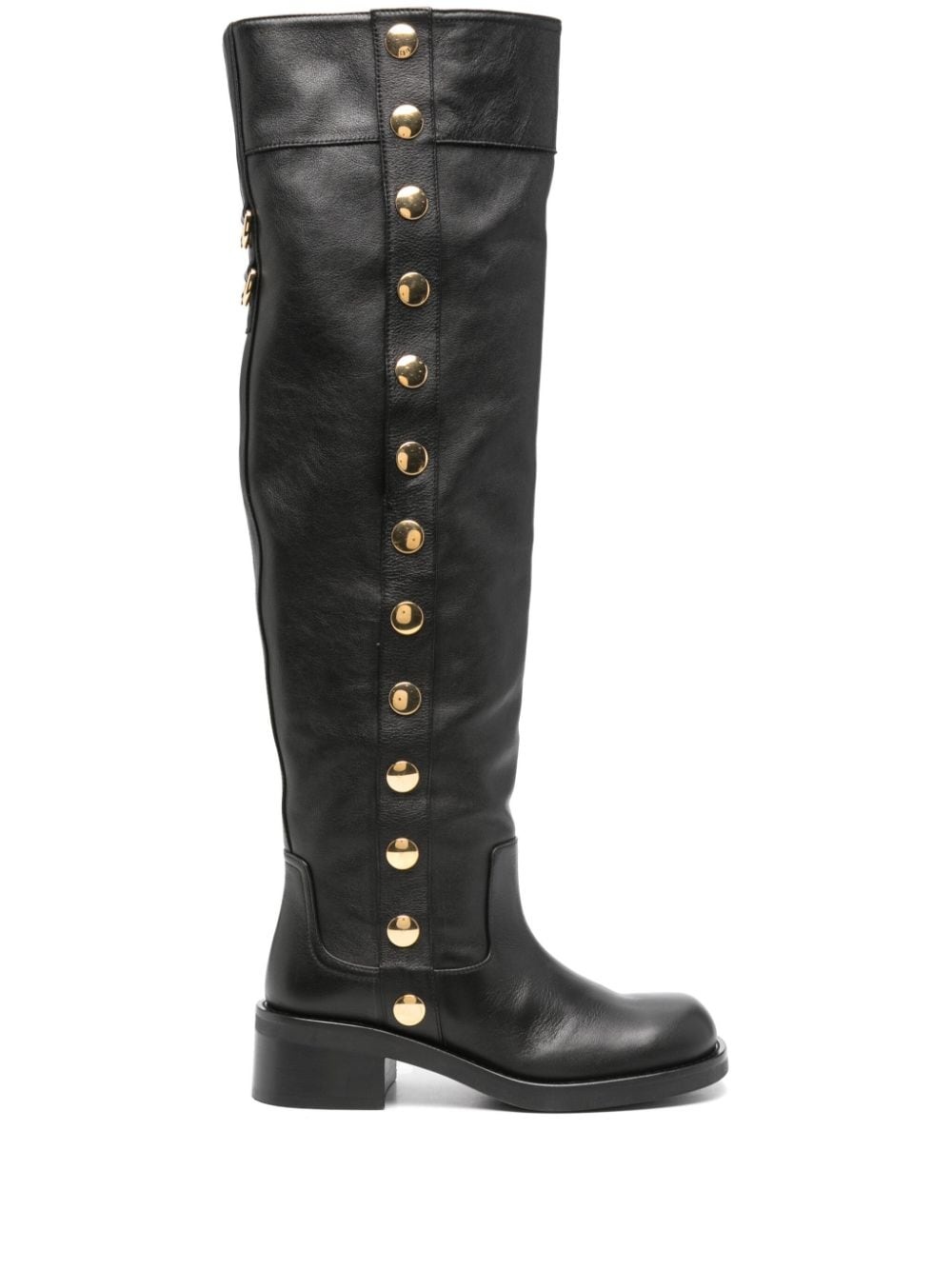 50mm stud-embellished knee boots - 1