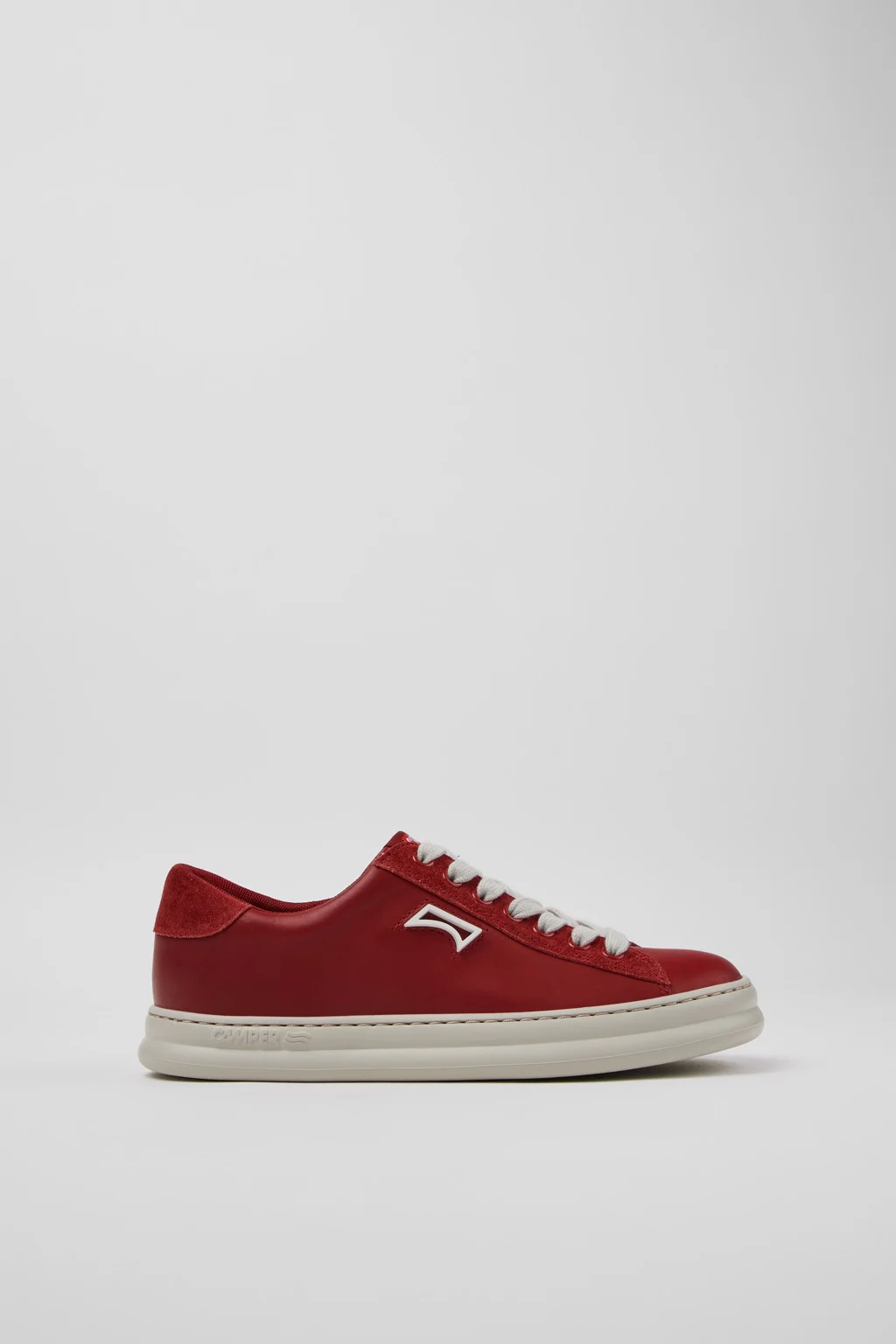 Runner Burgundy Leather and Nubuck Sneakers for Women. - 1