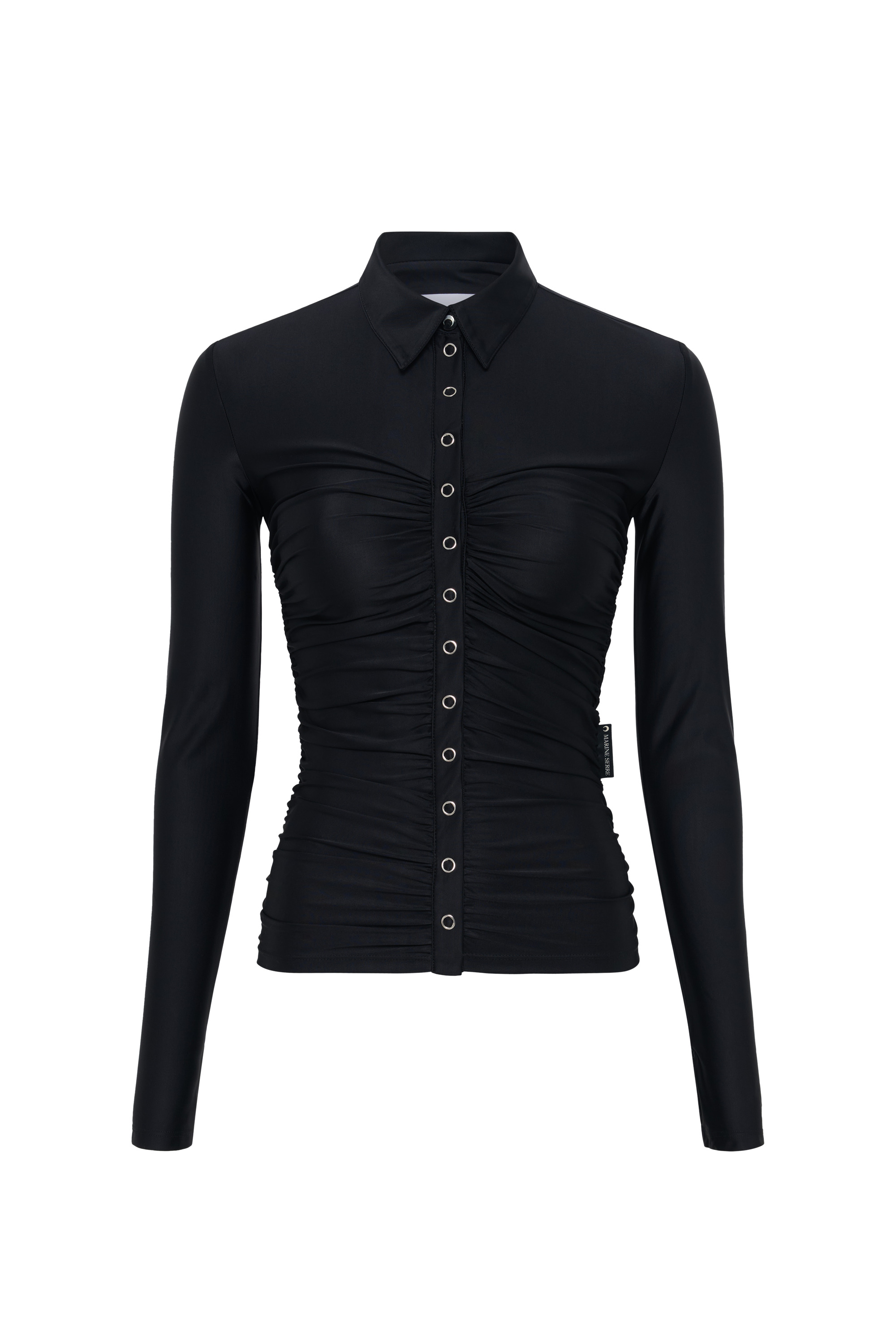 Draped Jersey Ruched Blouse - 1