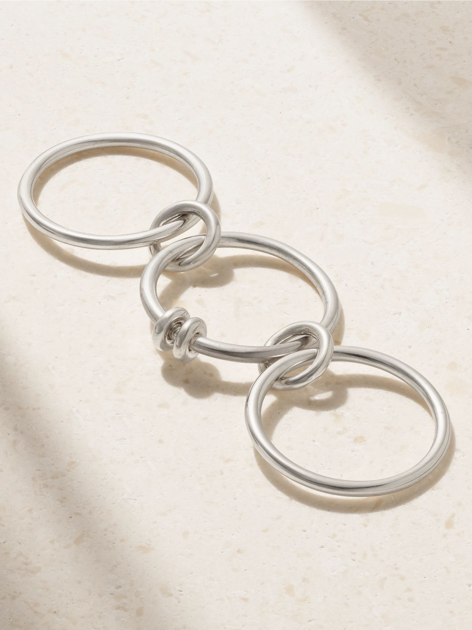 Acacia set of three sterling silver rings Silver - 3