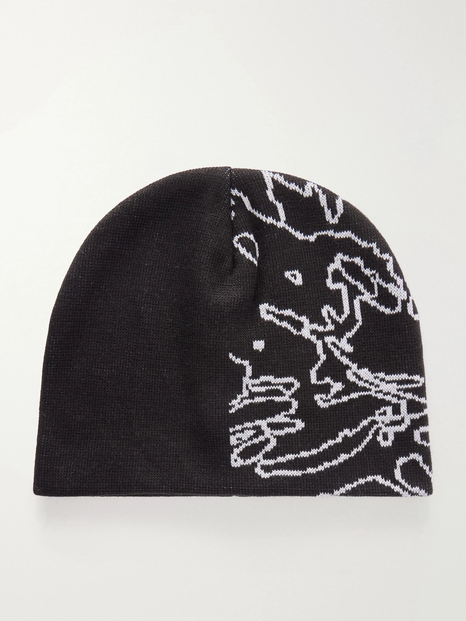 Cloud Sea Jacquard Beanie Black - 1