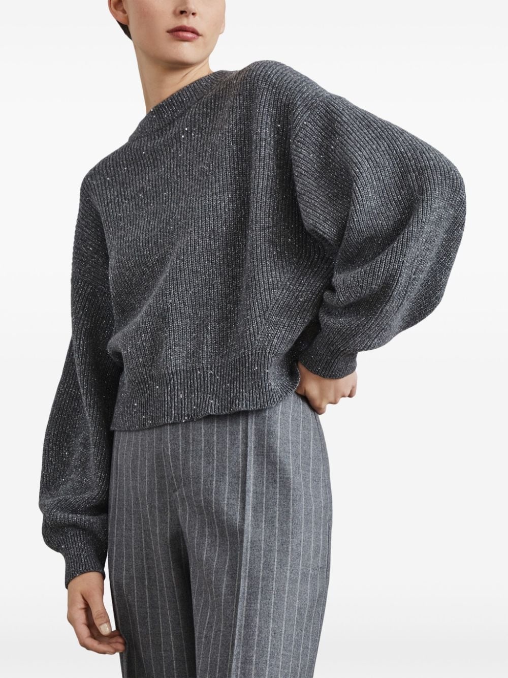 sequin-embellished jumper - 3