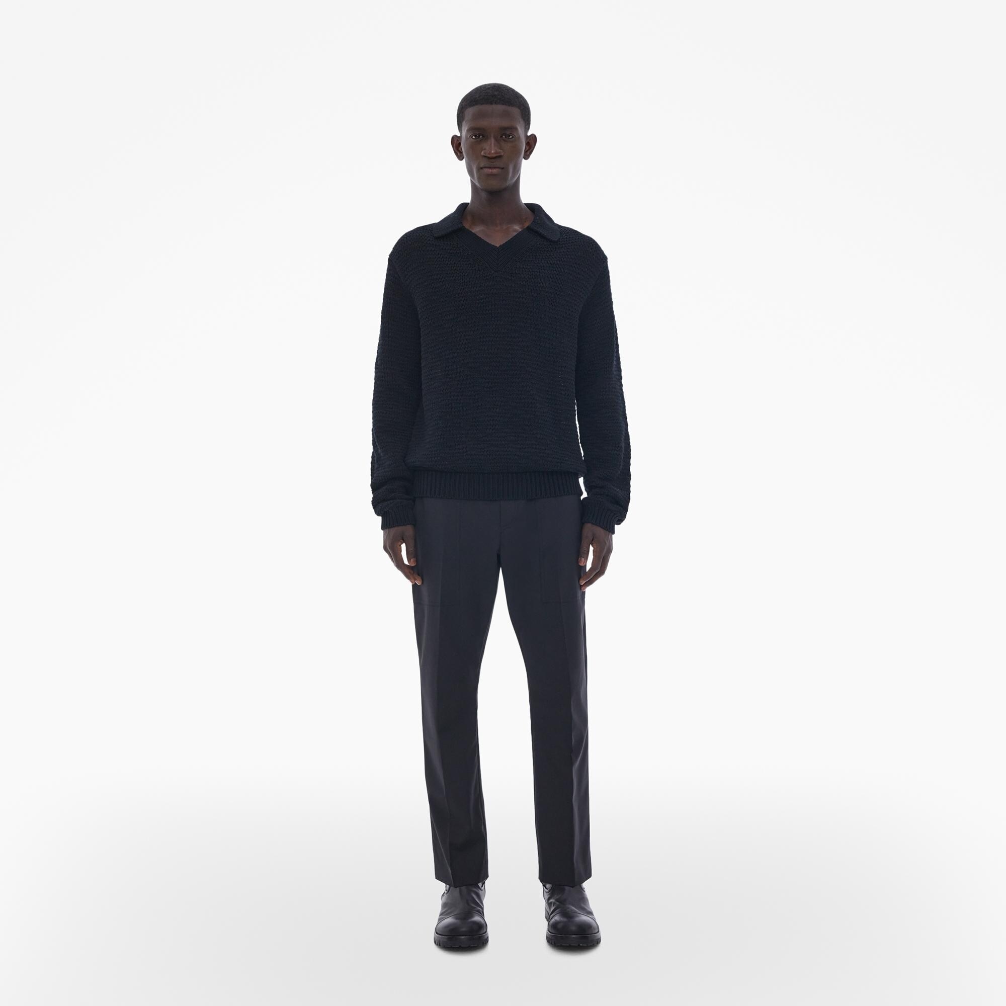 COTTON POLO SWEATER - 2