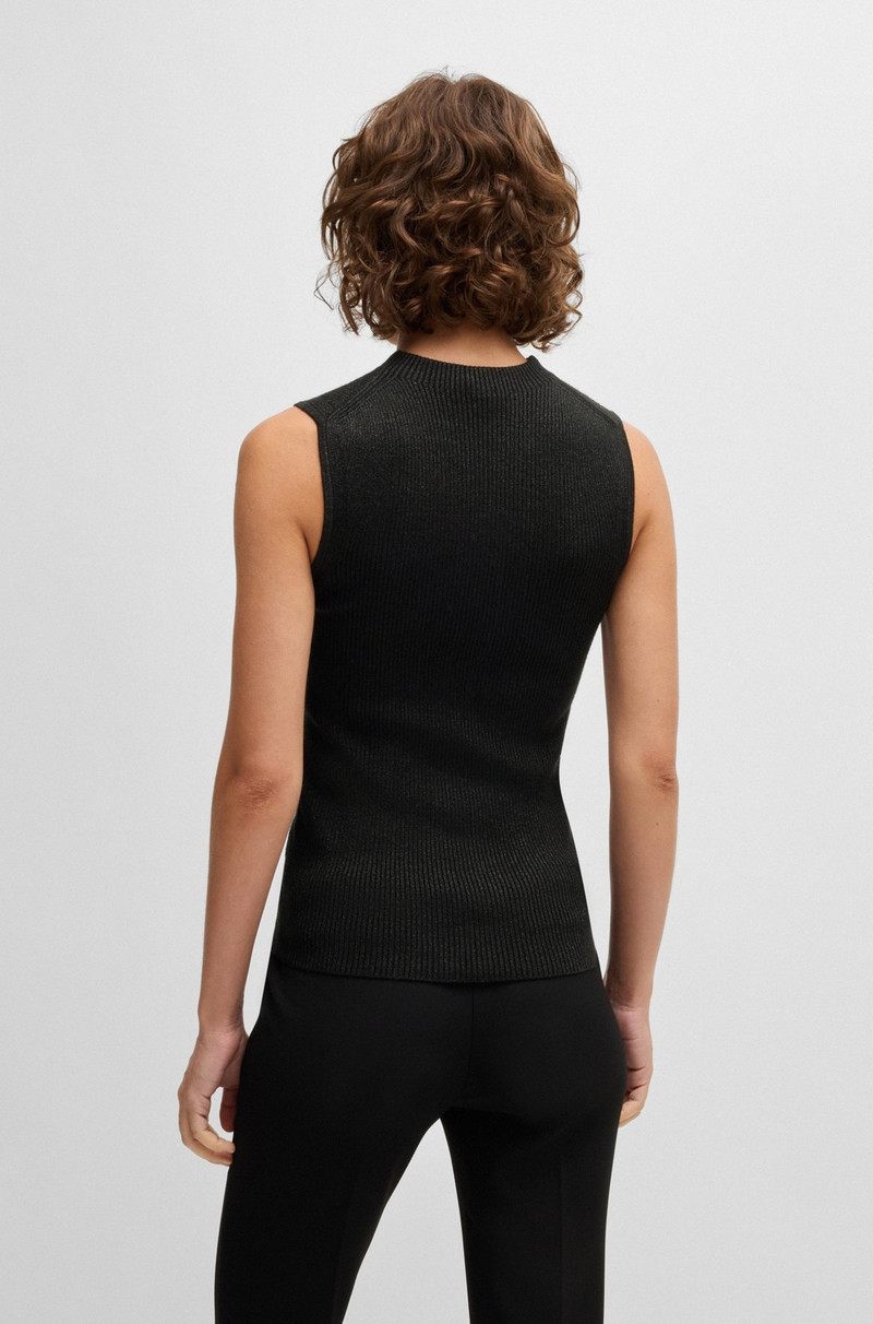 SLEEVELESS RIBBED TOP WITH SPARKLE EFFECT 4