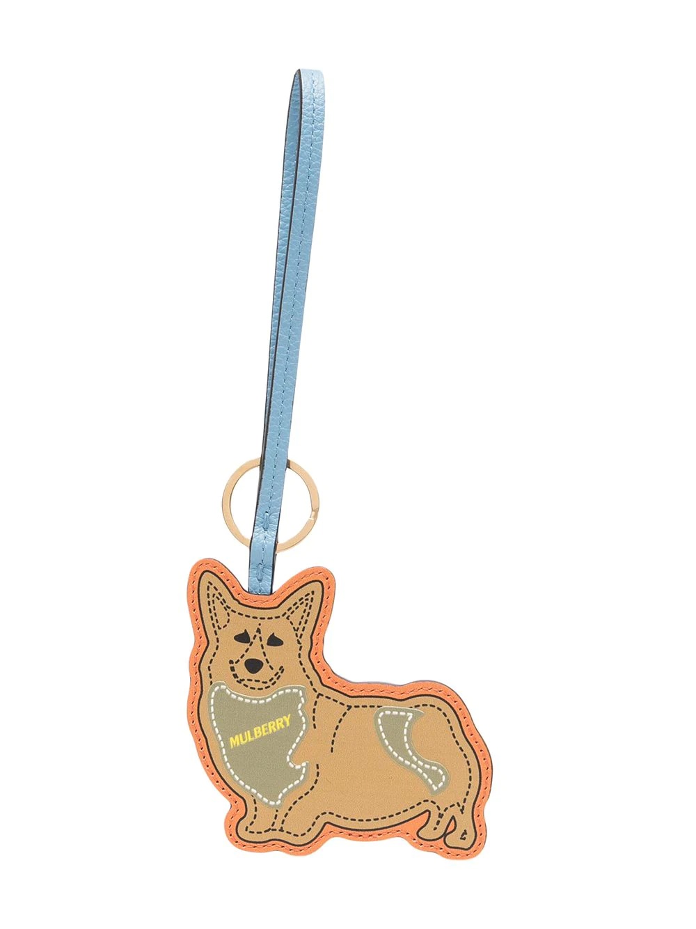 corgi leather keyring - 1