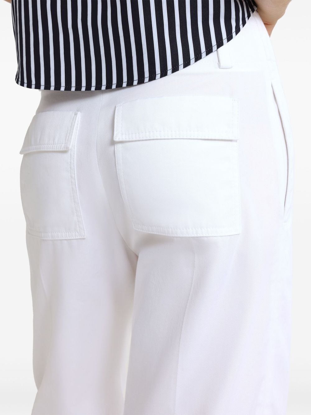 wide-waistband gabardine trousers - 4