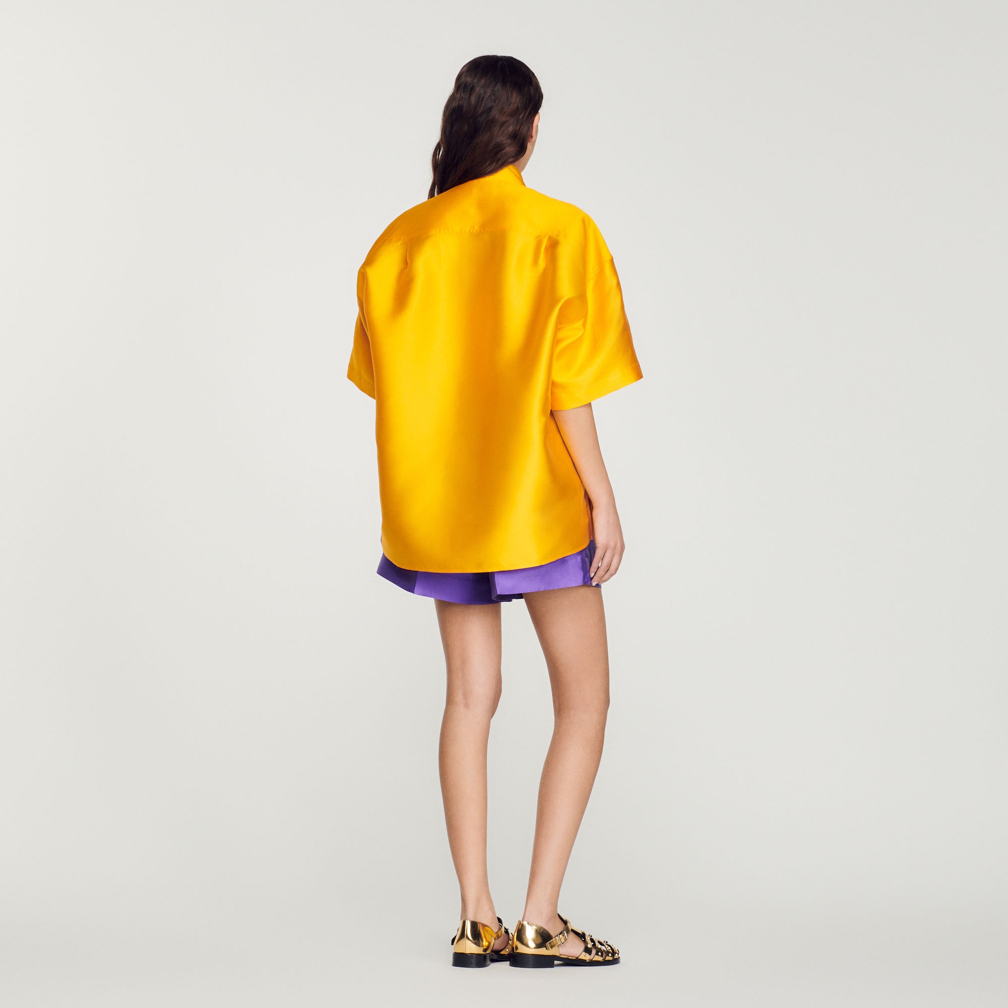 Oversized satin shirt - 6