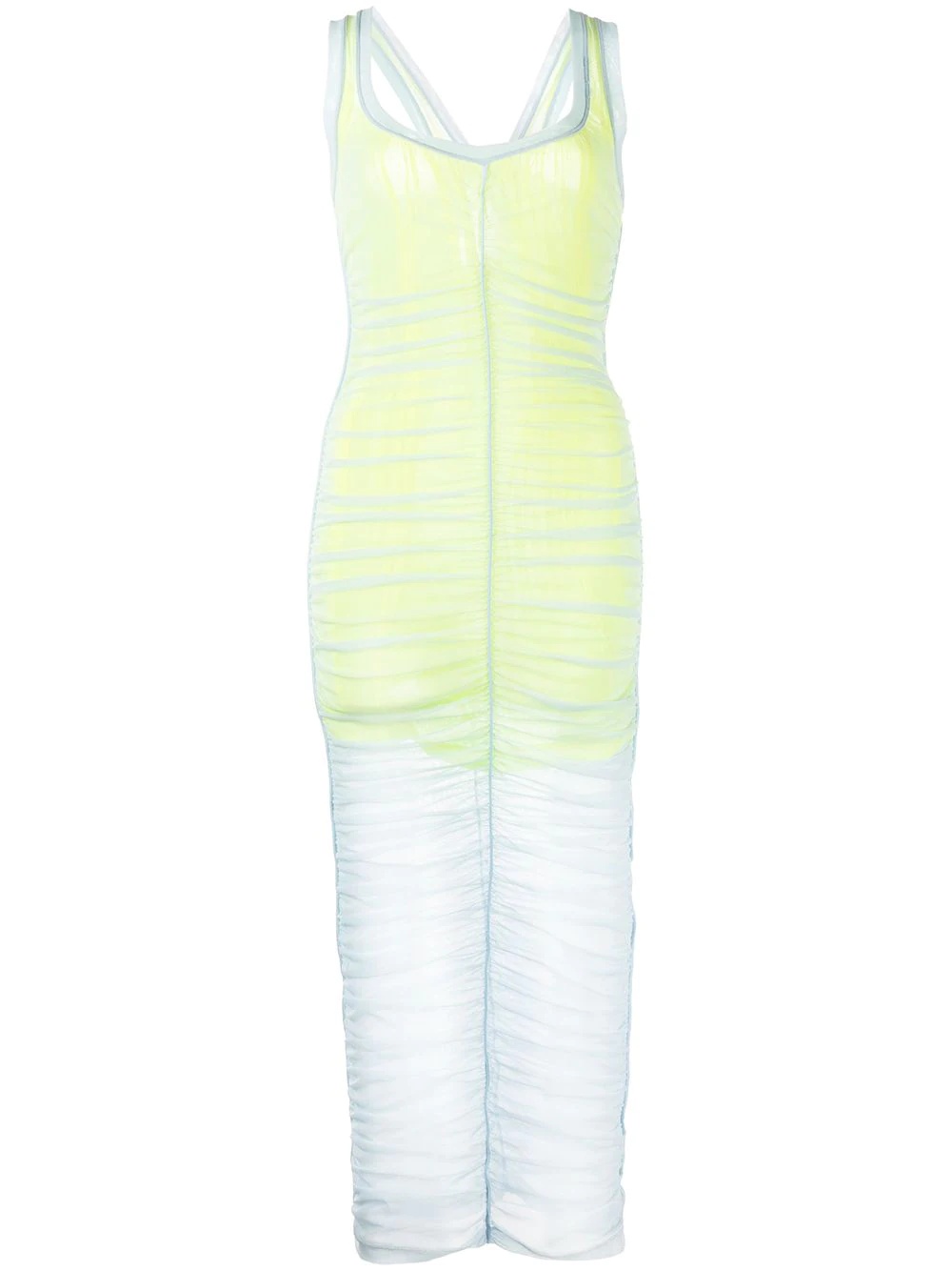 double layer ruched dress - 1