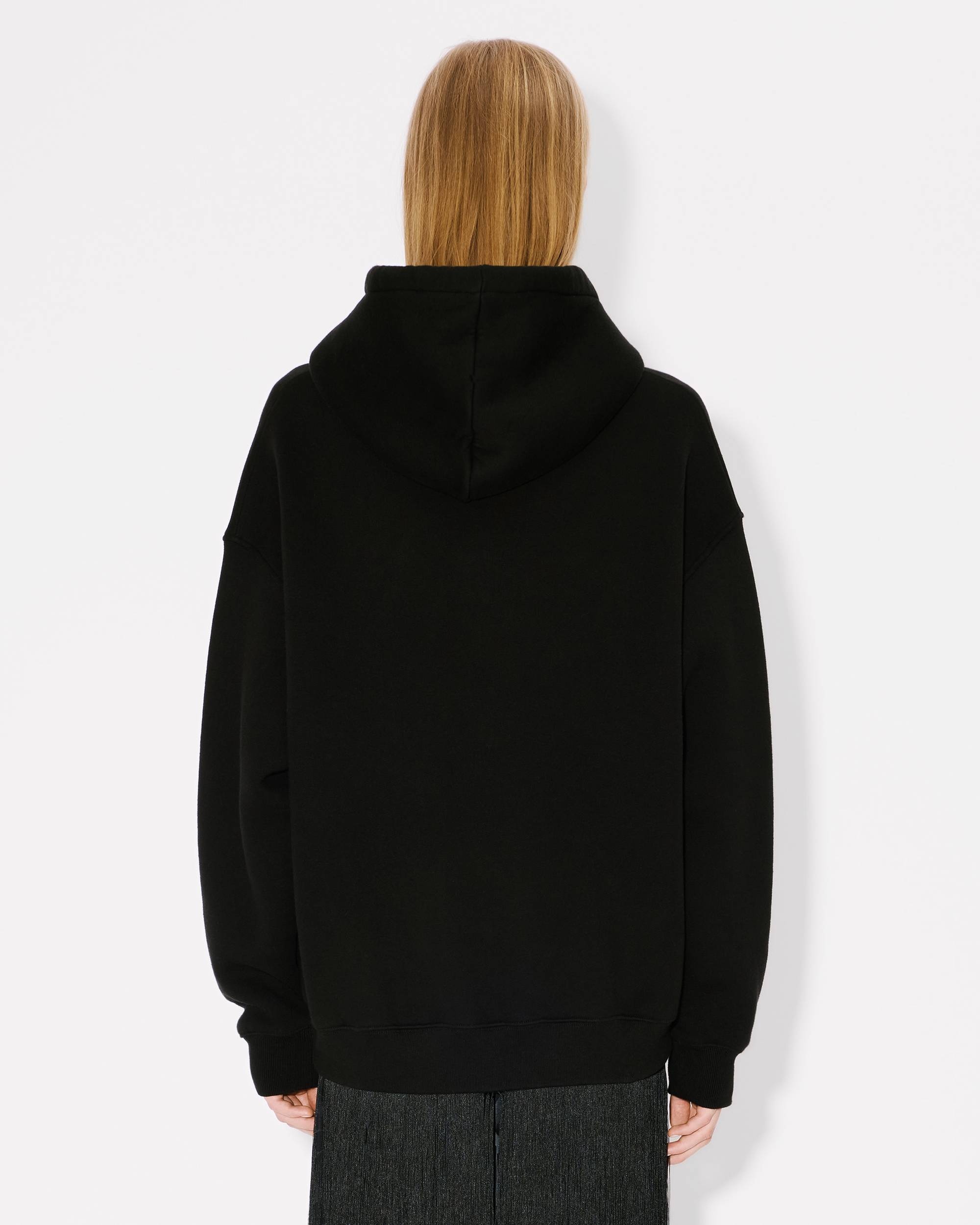 'KENZO Peonies' embroidered oversized hoodie in cotton - 4