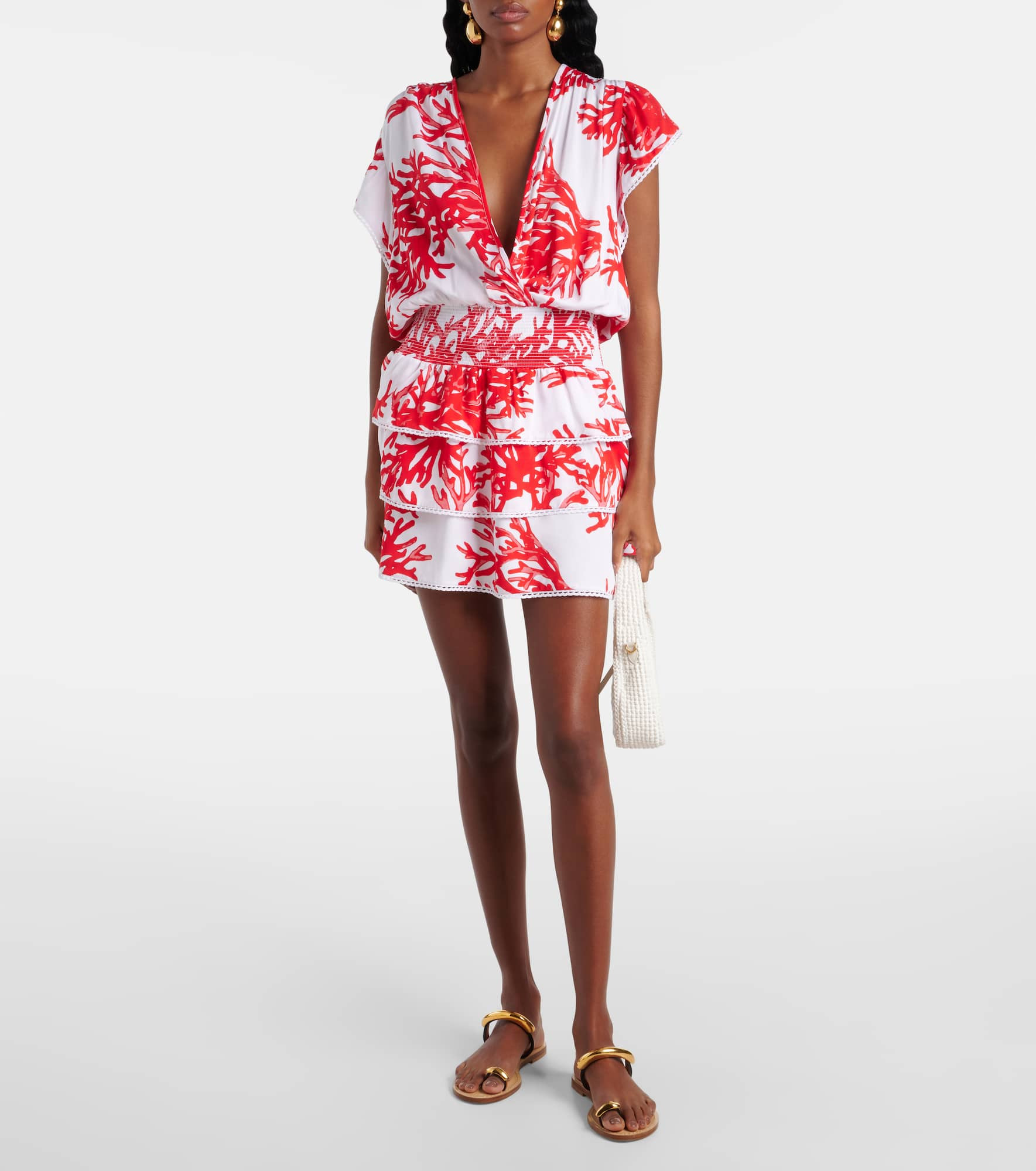 Jess printed tiered minidress - 2
