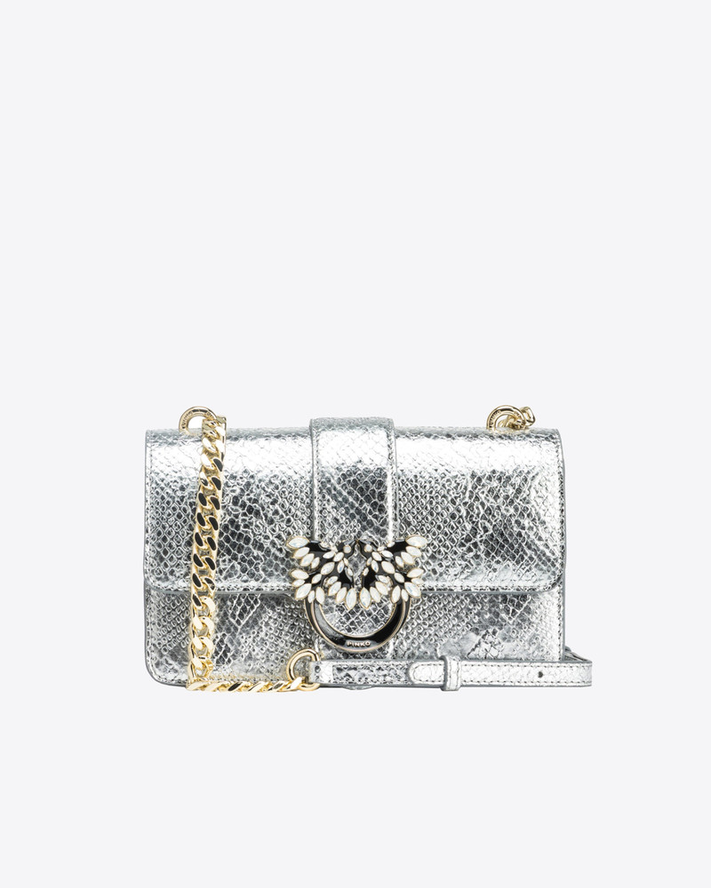 PINKO GALLERIA MINI LOVE BAG ONE IN PUNCHED REPTILE SKIN 1