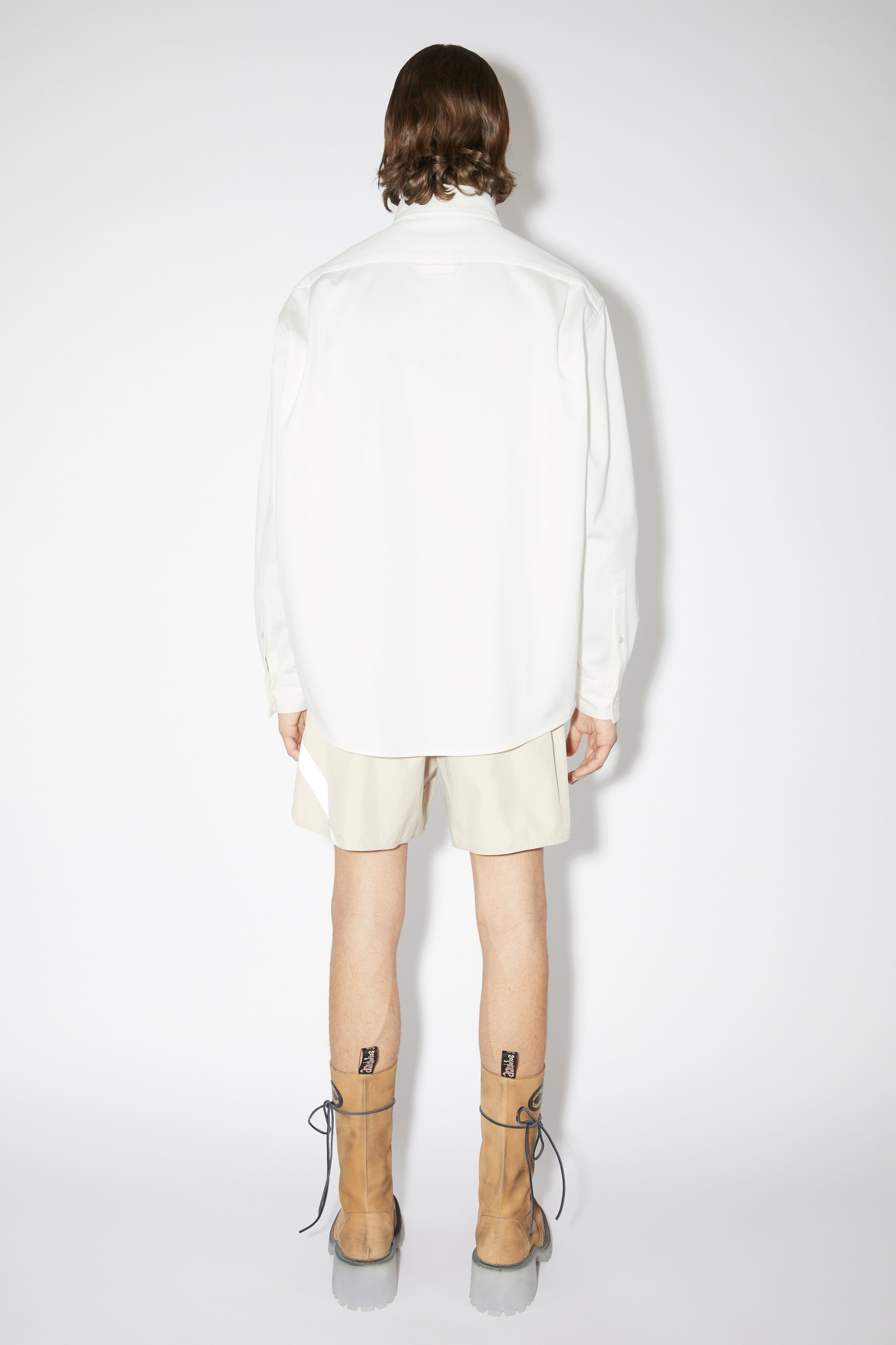 Button-up overshirt - White - 3