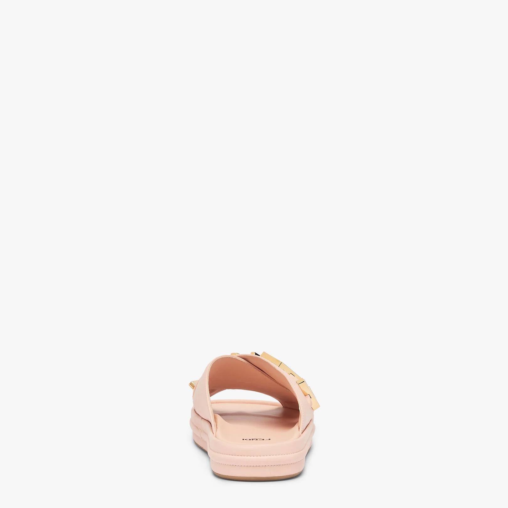 Pink leather slides - 3