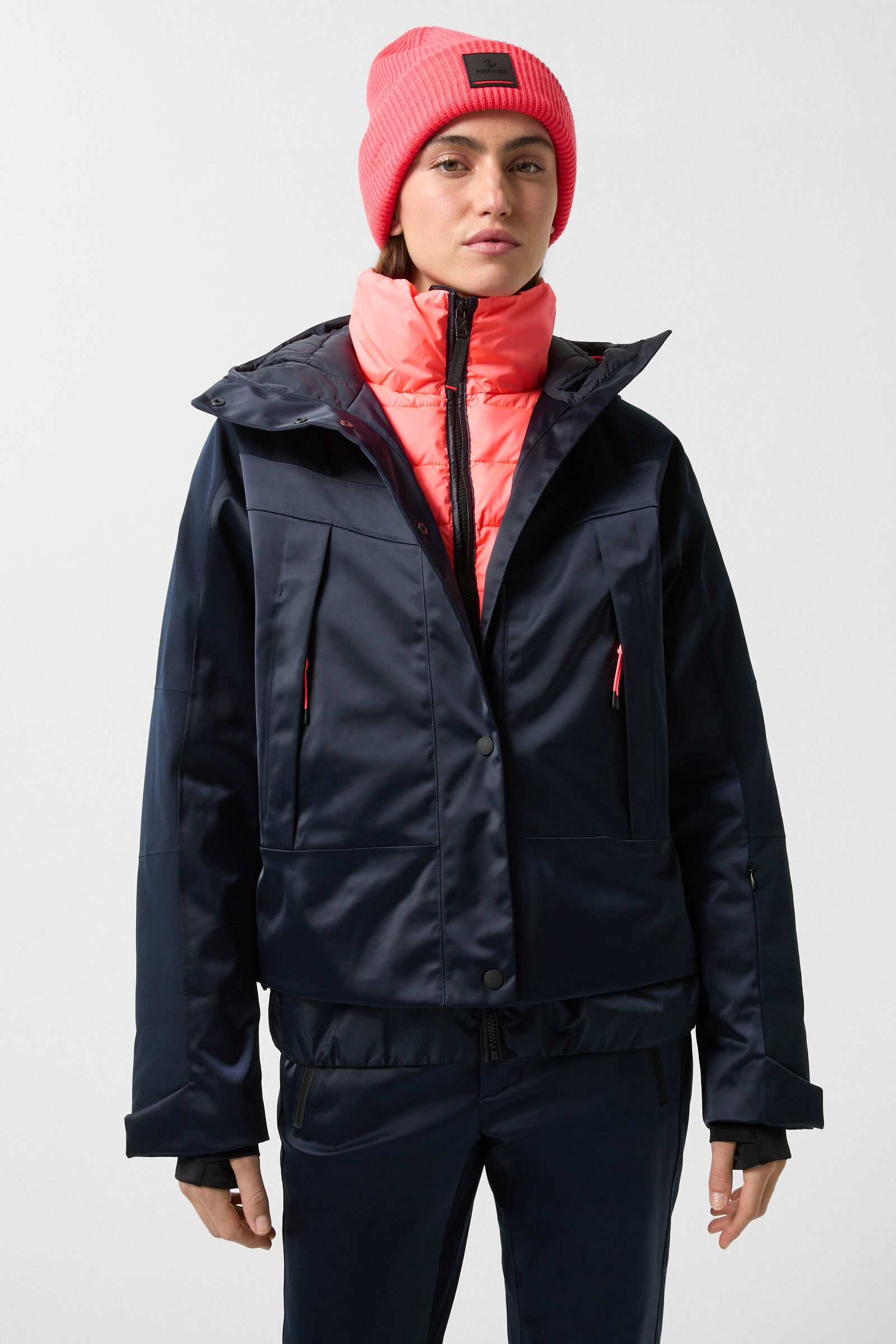 Tinka Ski jacket in Navy blue/Coral - 1