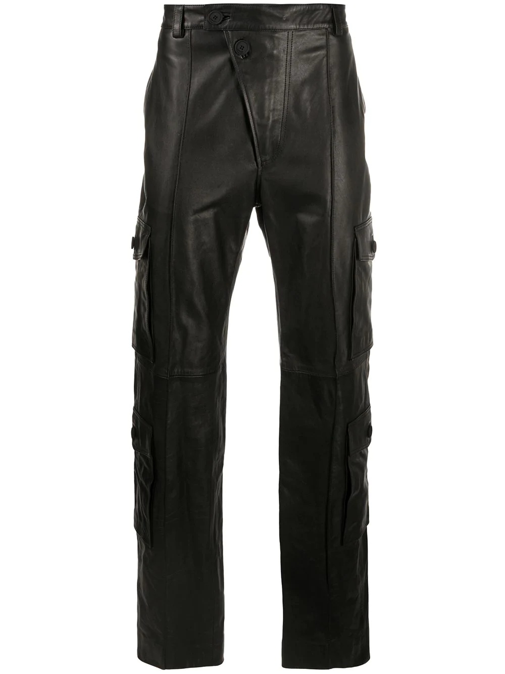 leather cargo trousers - 1