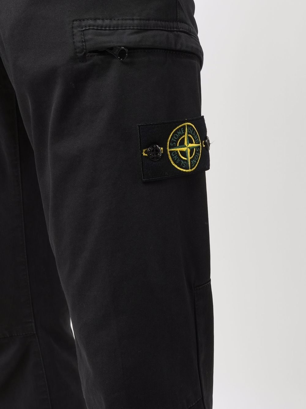 logo patch slim-fit trousers - 5