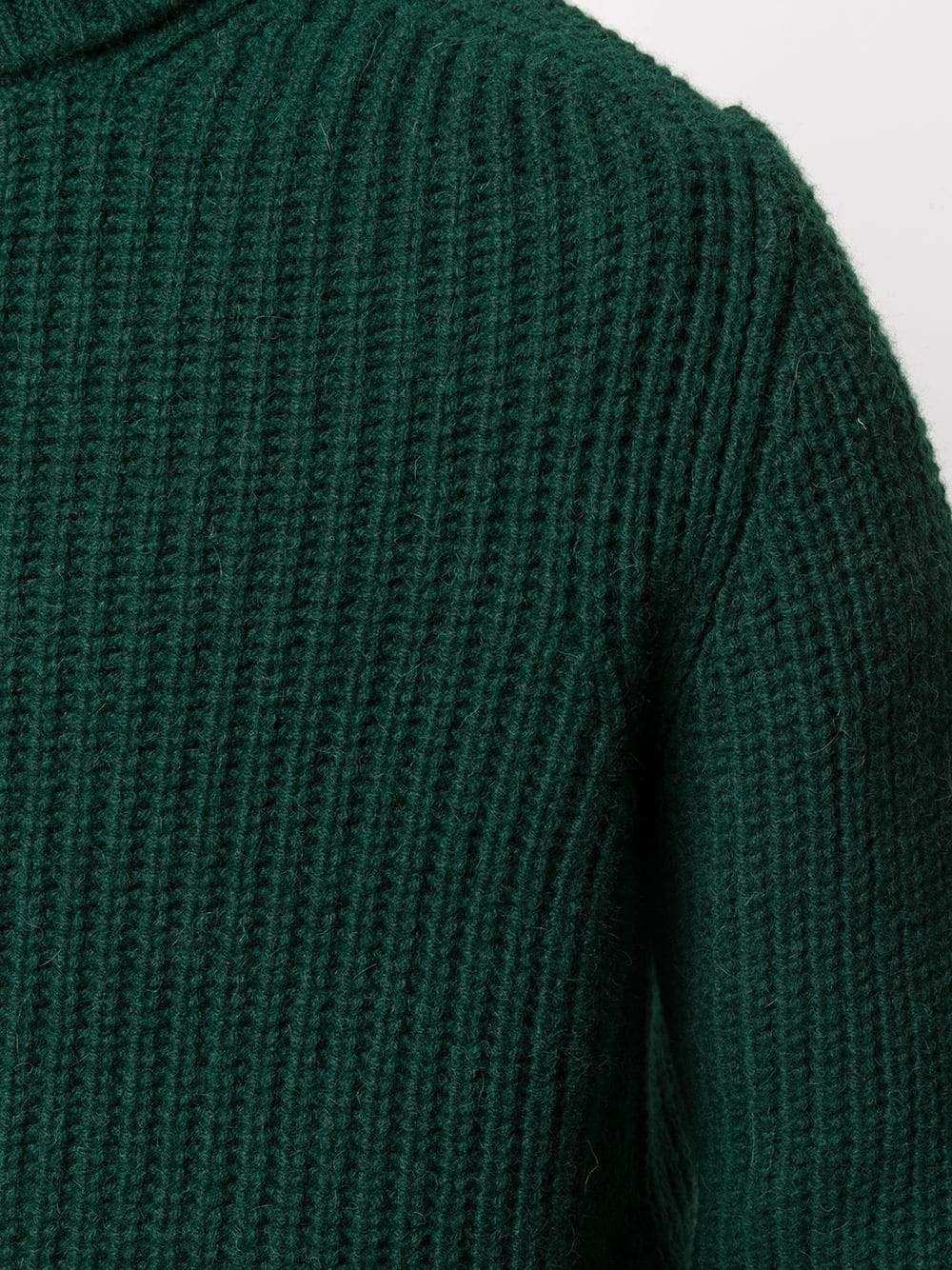 funnel neck ribbed jumper - 5