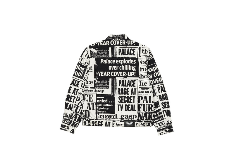PALACE TABLOID DENIM JACKET BLACK outlook