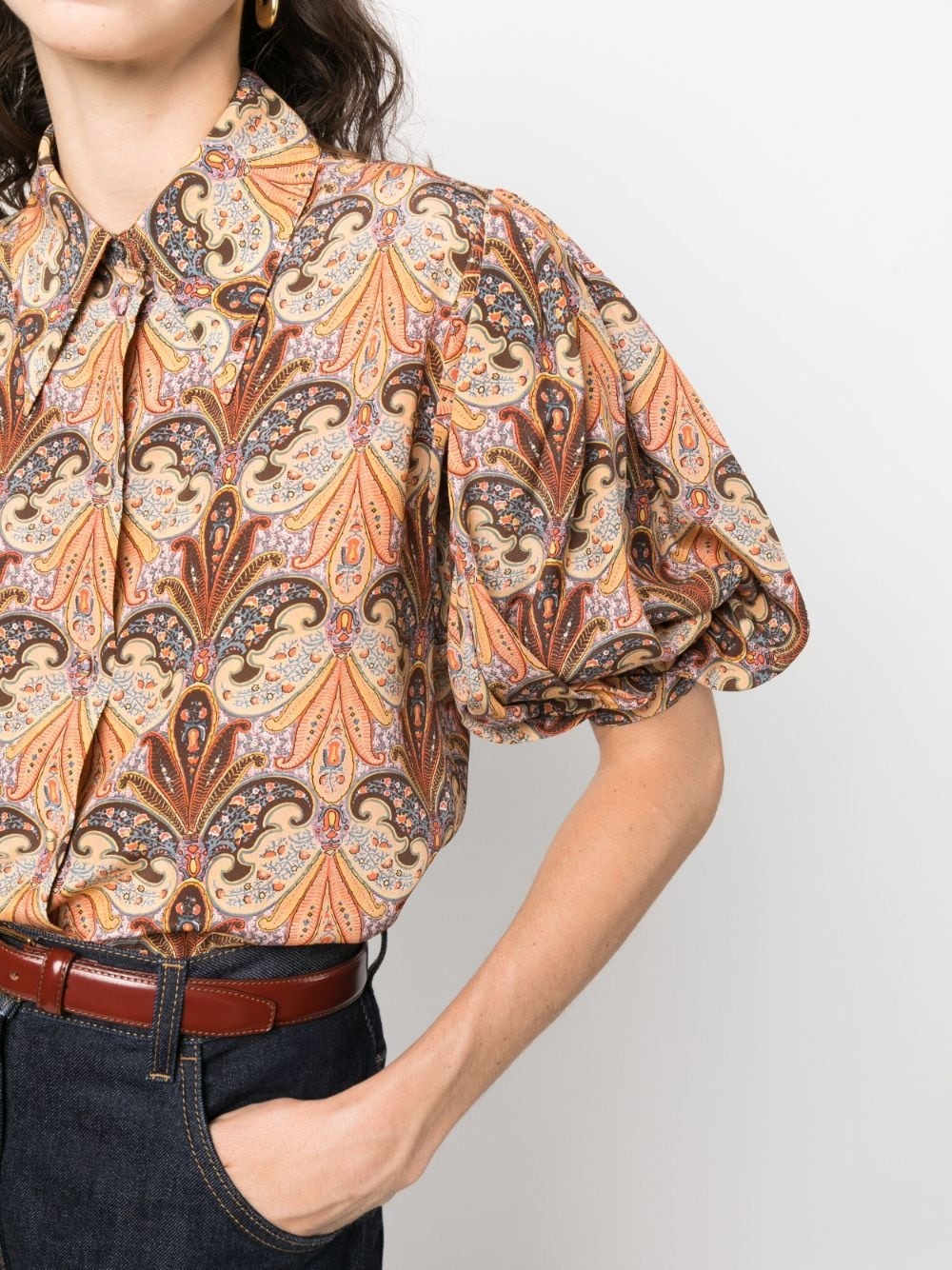 paisley-print silk shirt - 5