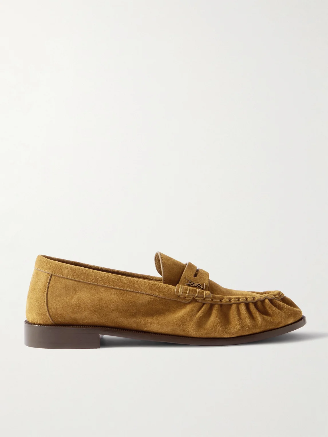 Le Loafer Monogram Logo-Appliquéd Suede Penny Loafers - 1