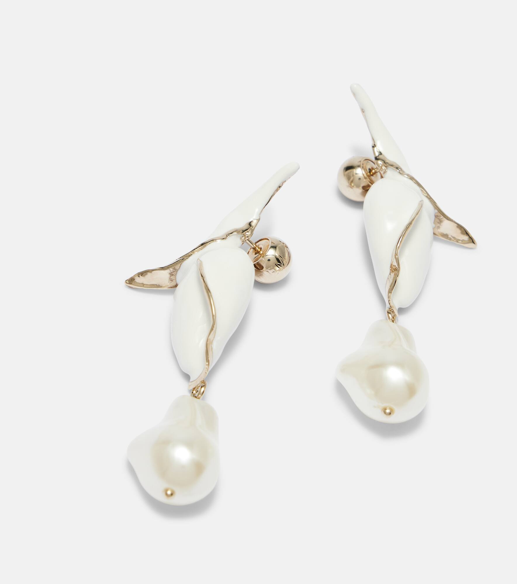 Pearl drop earrings - 4