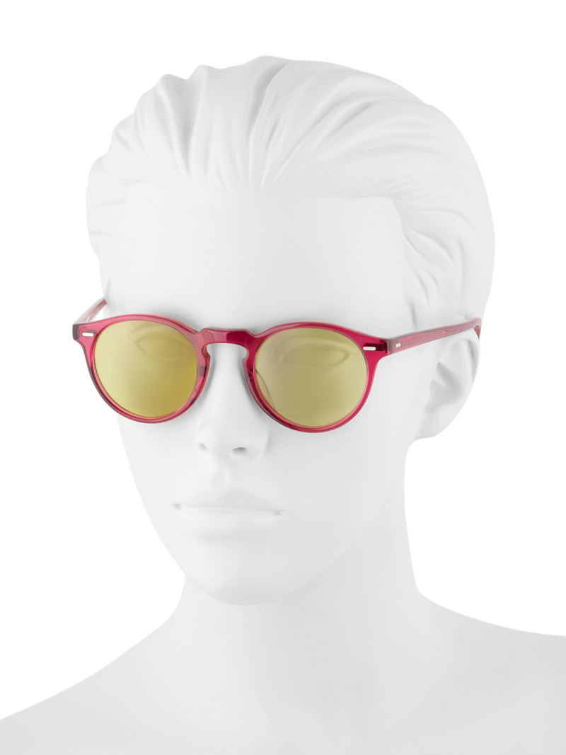 Women's 47MM Acetate Round Sunglasses - Burgunday Green 4