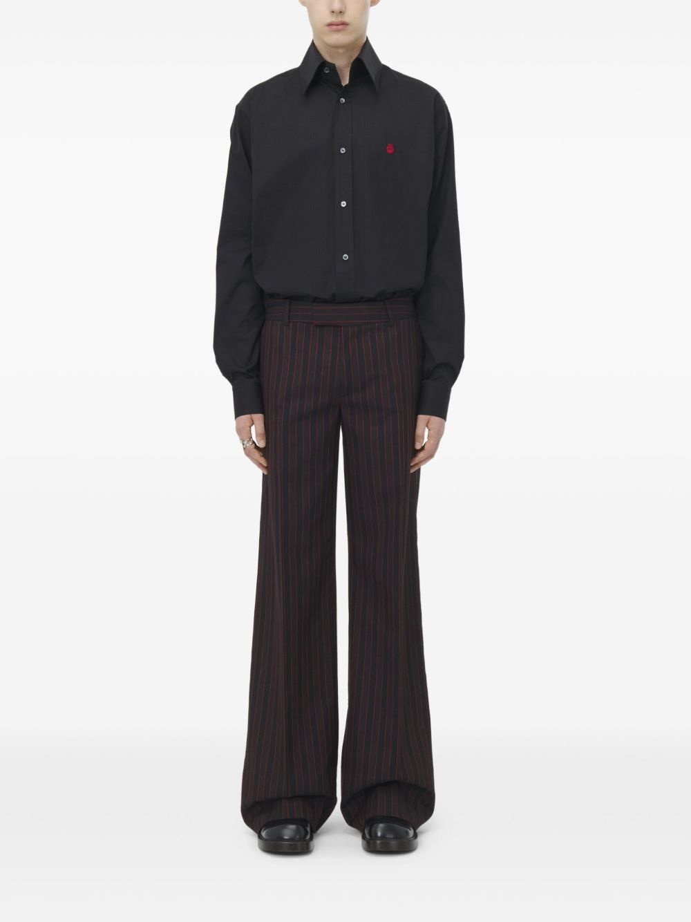 pinstripe tailored trousers - 2