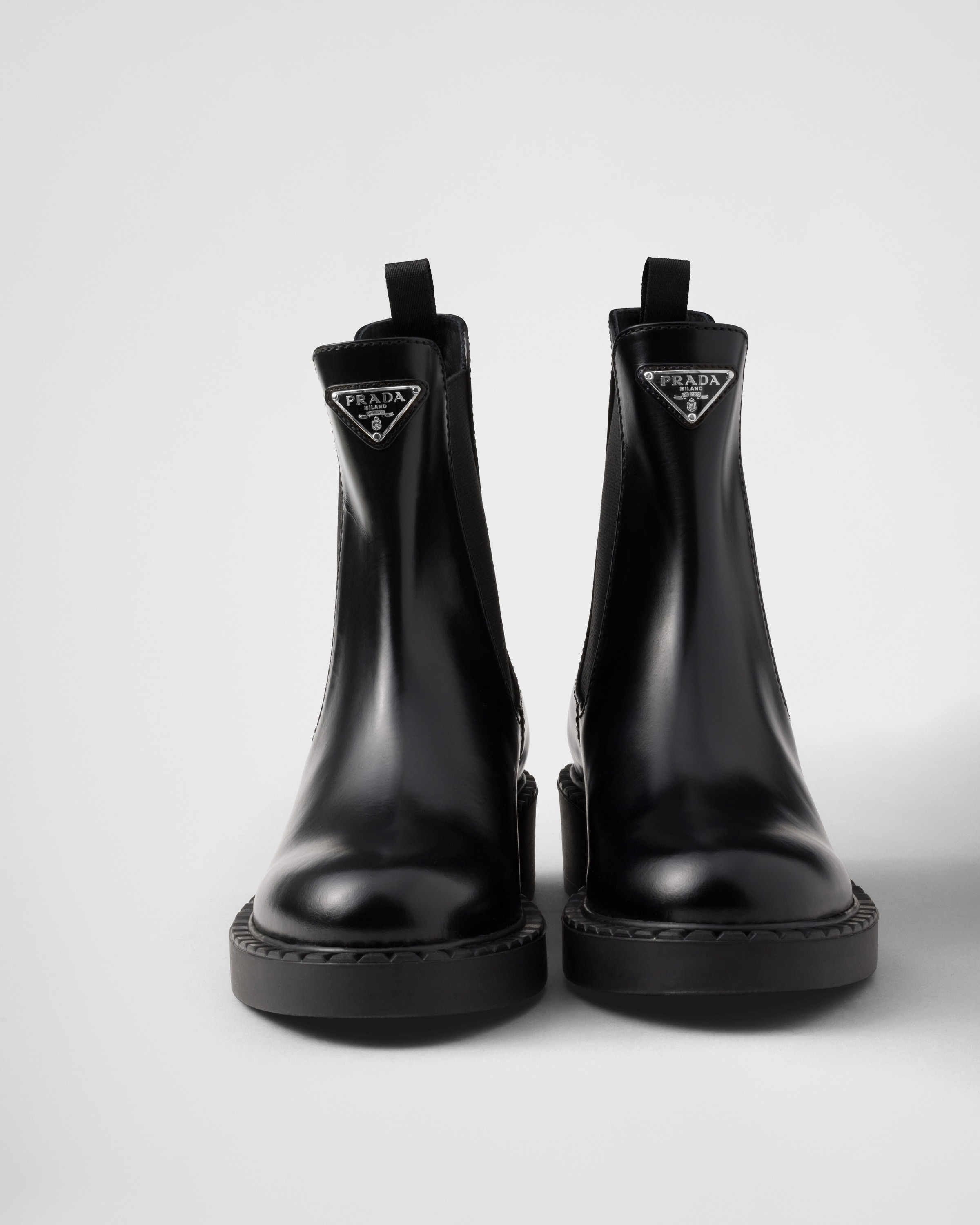 Brushed leather booties - 7