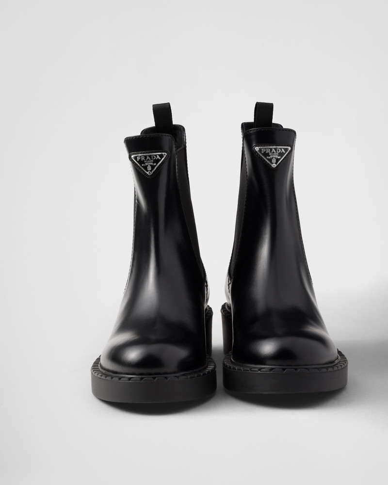 Brushed leather booties 7