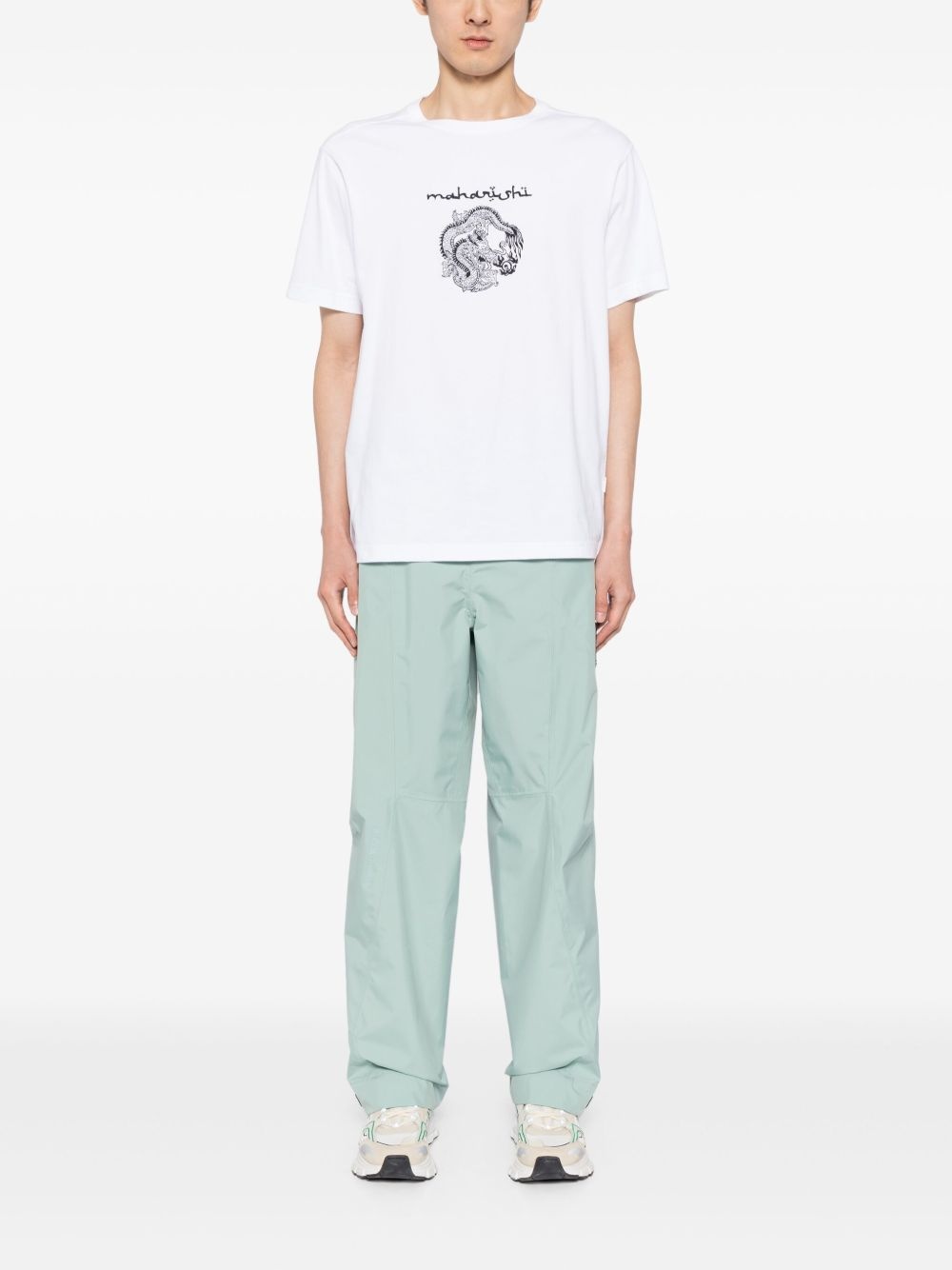 Thar dragon-embroidered t-shirt - 2