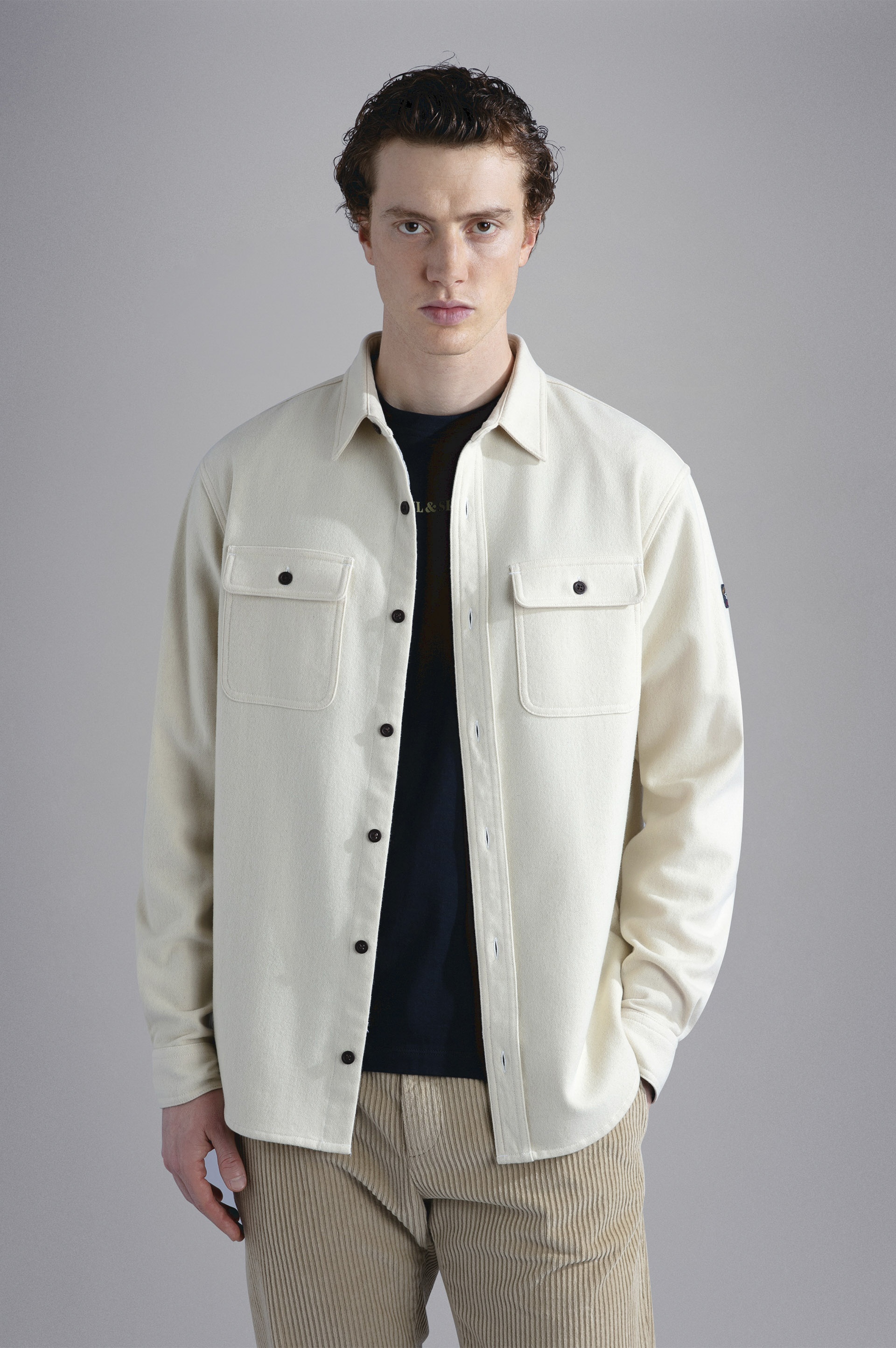 GARMENT DYED WOOL OVERSHIRT - 6
