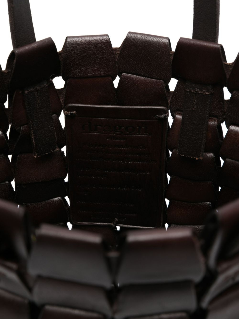 leather woven tote bag - 4