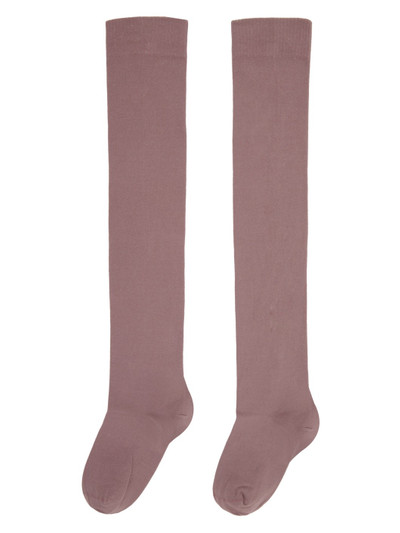 Rick Owens Pink Semi-Sheer Socks outlook