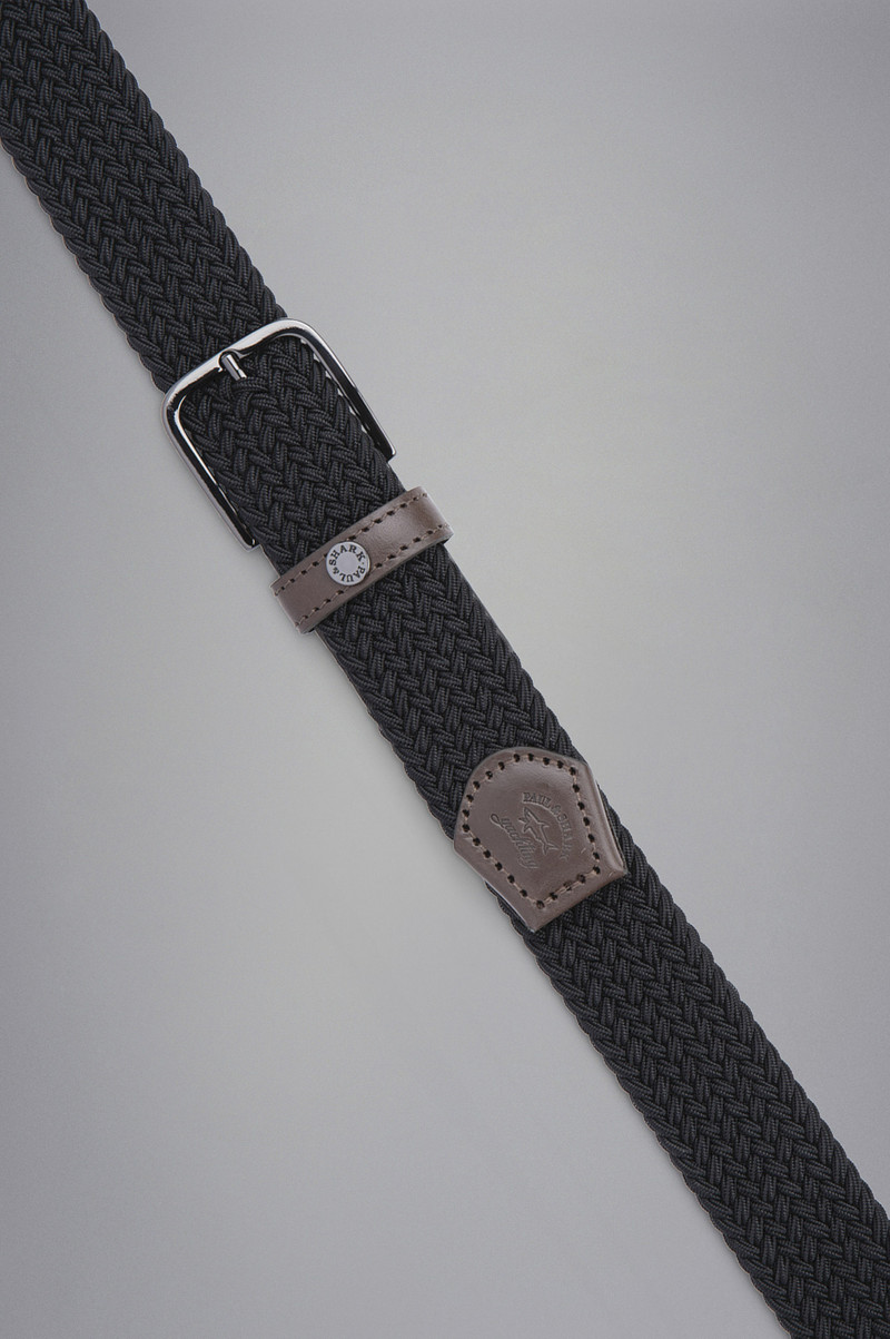 Paul & Shark LEATHER TRIMMED WOVEN ELASTIC BELT outlook