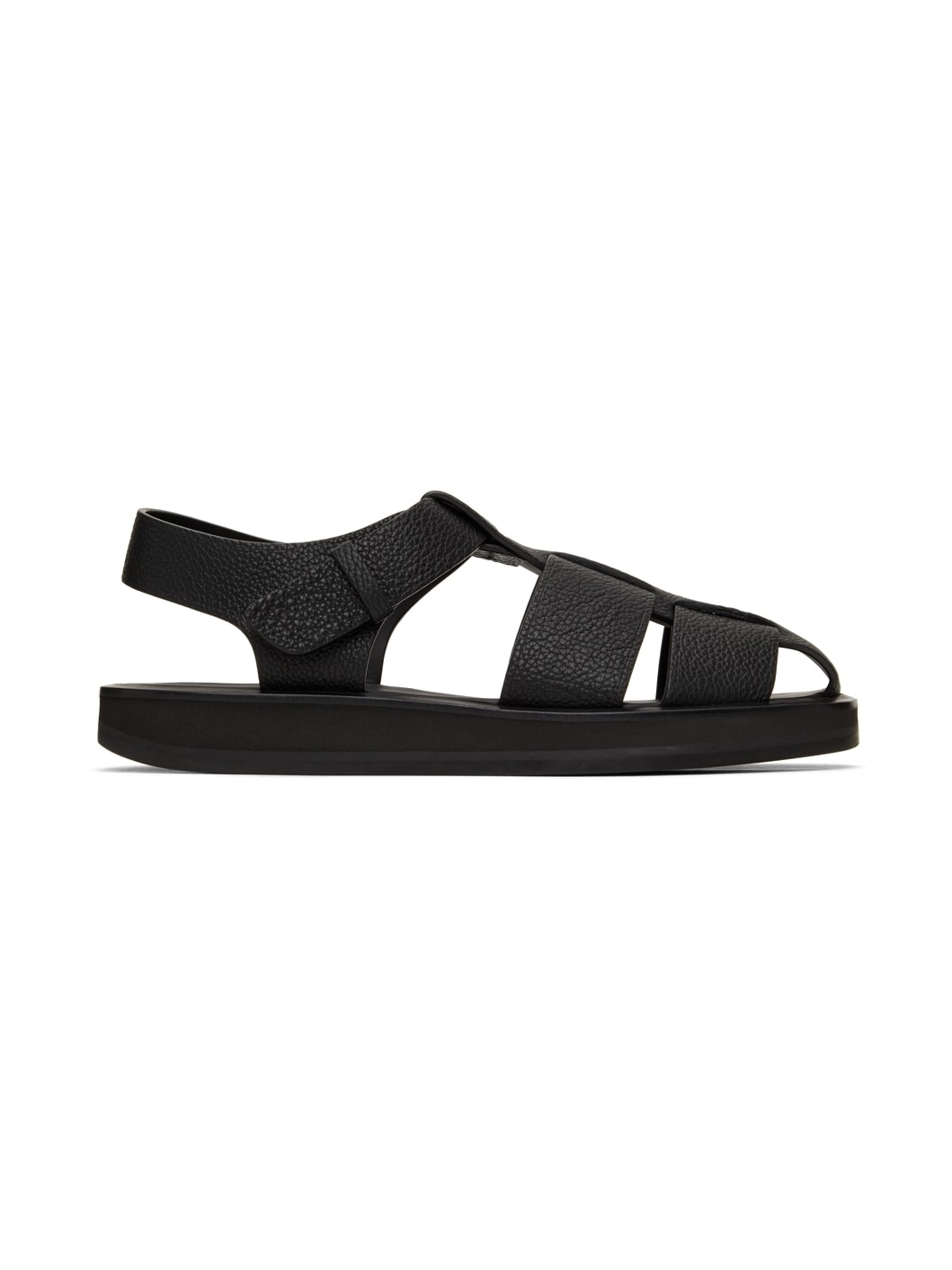 Black Fisherman Sandals - 1