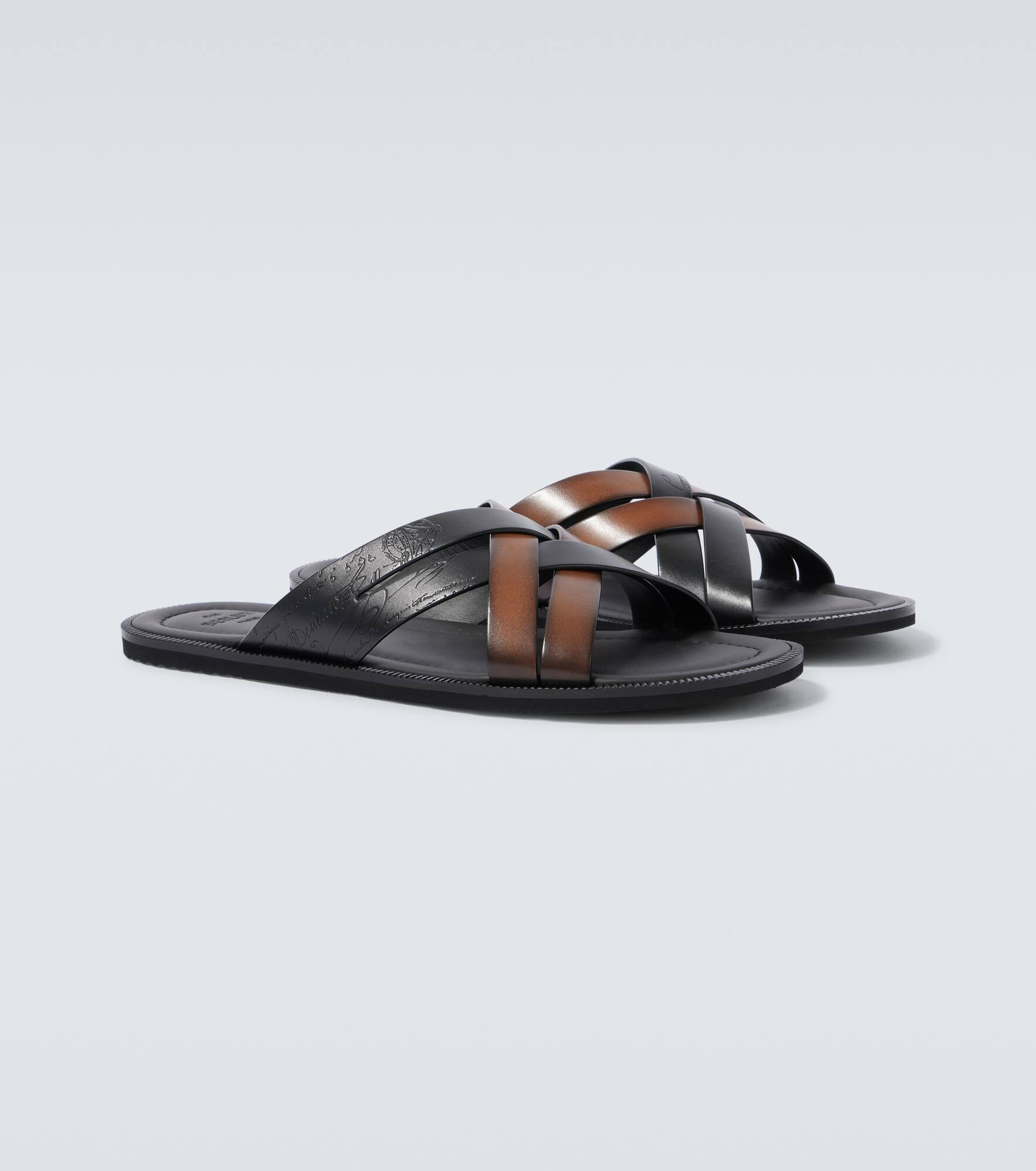 Sifnos Scritto leather sandals - 5