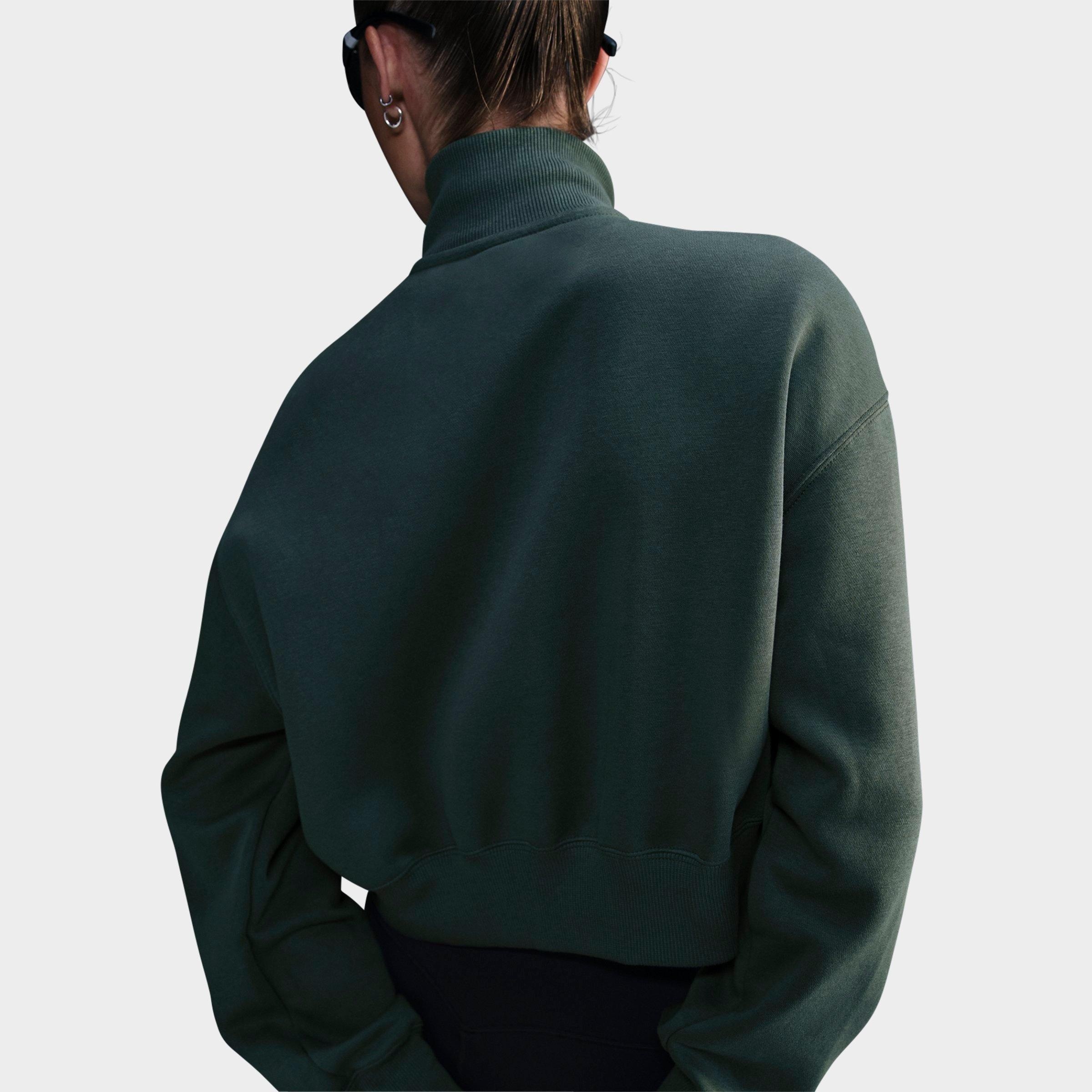 WOMEN'S NIKE SPORTSWEAR PHOENIX FLEECE OVERSIZED HALF-ZIP CROP SWEATSHIRT - 3