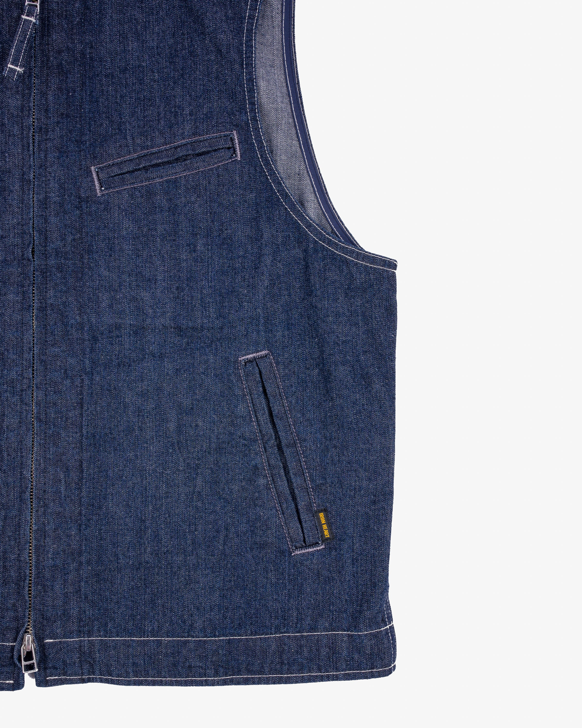 IHV-48-IND 10oz Selvedge Denim Work Vest - Indigo - 5